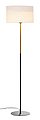 Home affaire Stehlampe »San Marina«, Stehleuchte mit zweifarbigem Fuß in schwarz / holzfarben und Leinenschirm / Stoff - Schirm beige Ø 45 cm, Höhe 153 cm, Bild 3