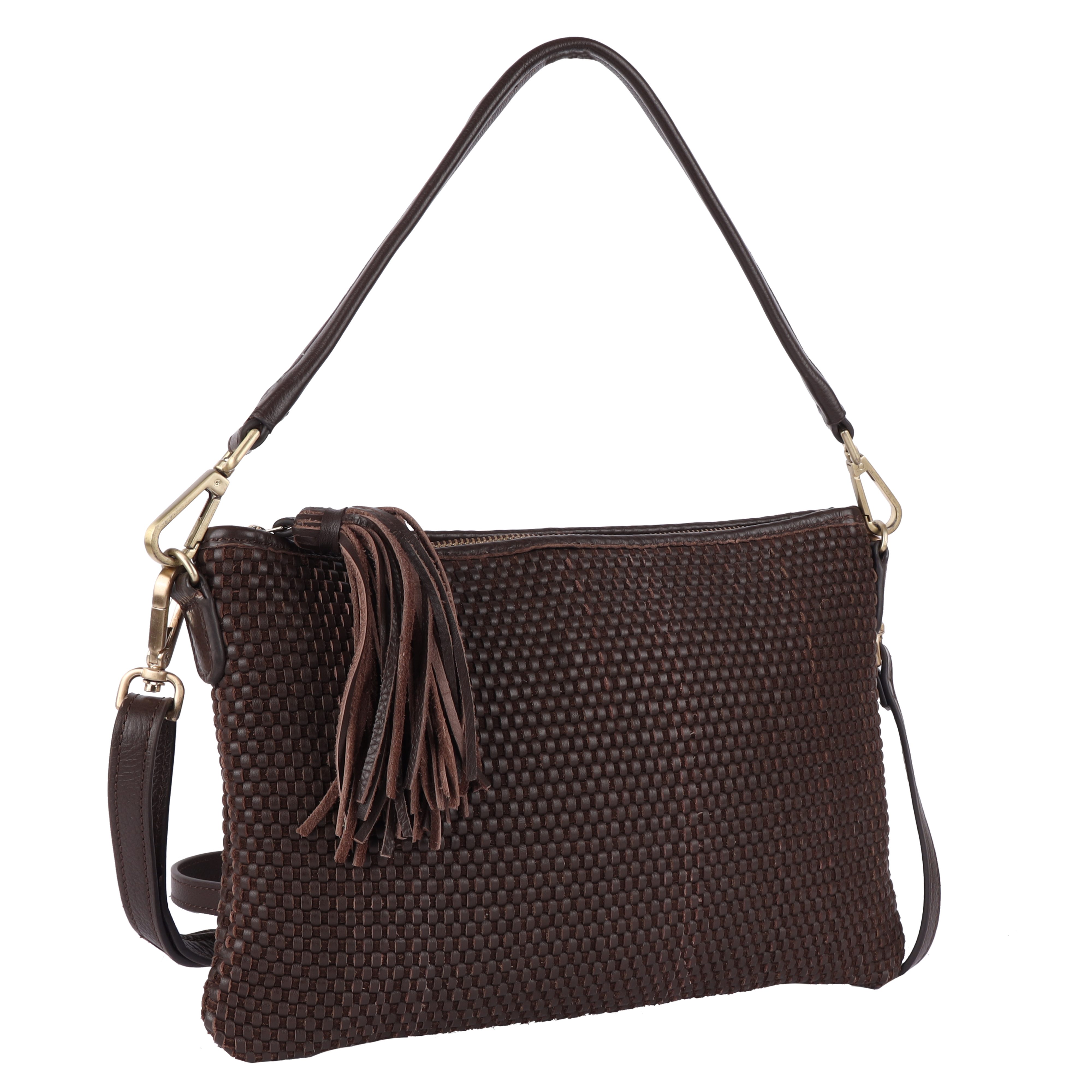 HARBOUR 2nd Clutch Ivellina, Damen Handtasche, Umhängetasche, Schultertasche mit modischen Fransen