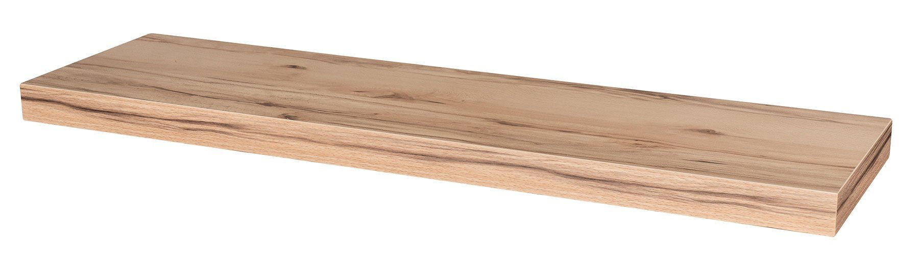 Levandeo® Wandregal, Wandboard Bobby 80cm Kernbuche - Wandregal Regal Board günstig online kaufen