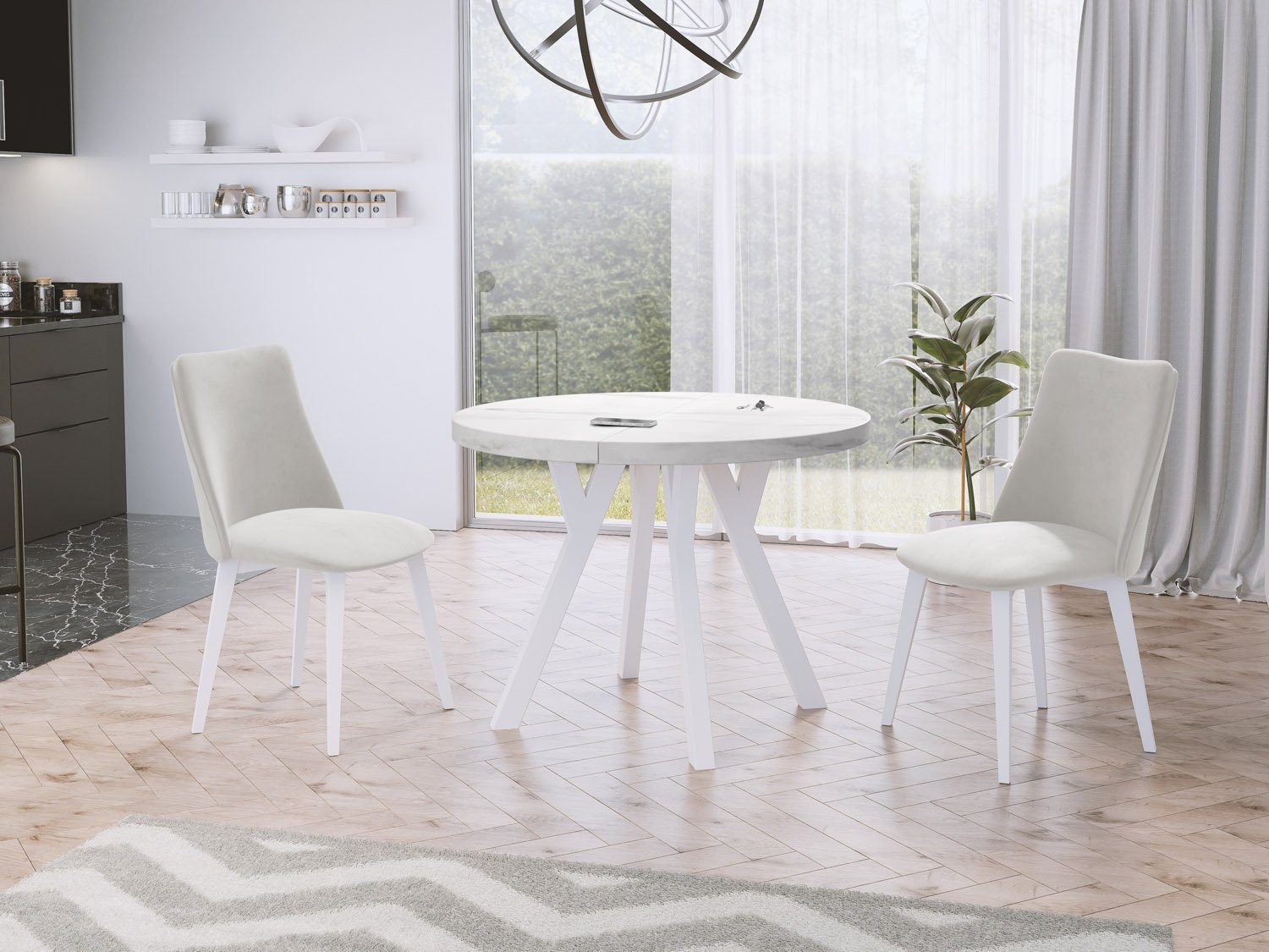WFL GROUP Esstisch Twixy, Runde Loft günstig online kaufen