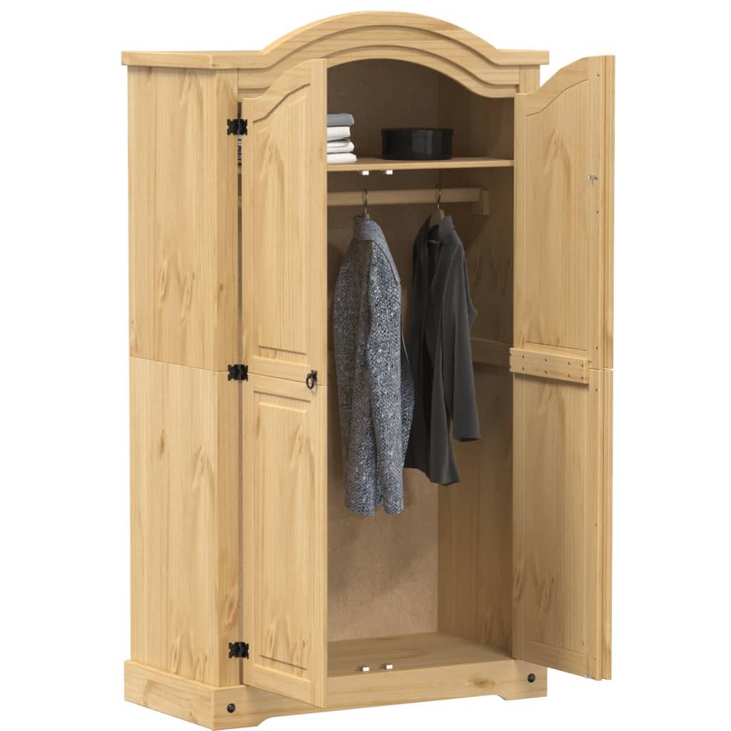 vidaXL Kleiderschrank Kleiderschrank Corona 102x52x186 cm Massivholz Kiefer (1-St)
