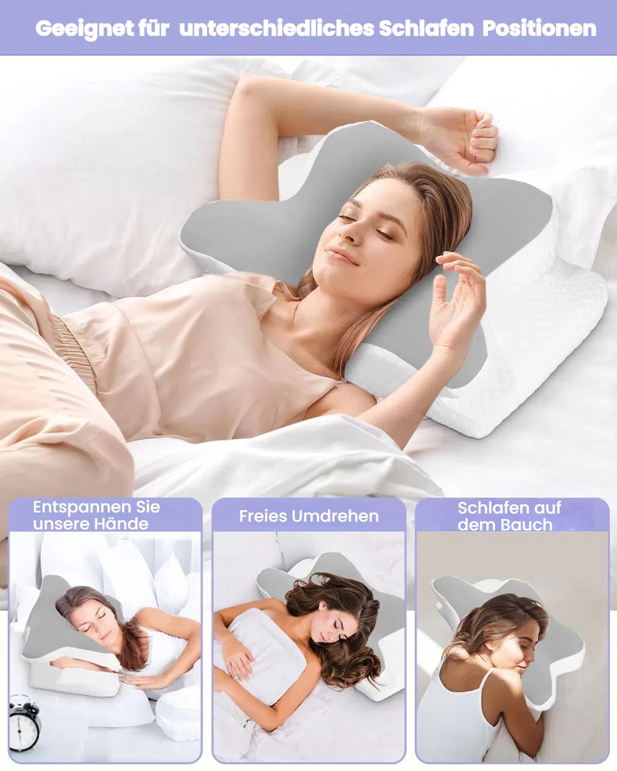 LEAZZLE Nackenstützkissen Memory Foam Nackenkissen, Orthopädisches günstig online kaufen