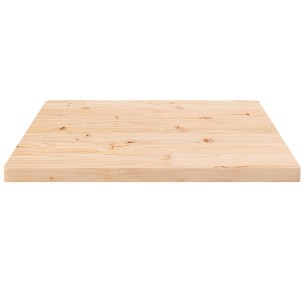 vidaXL Tischplatte Tischplatte 50x50x2,5 cm (1 St) Quadratisch Natur Kiefer Massivholz