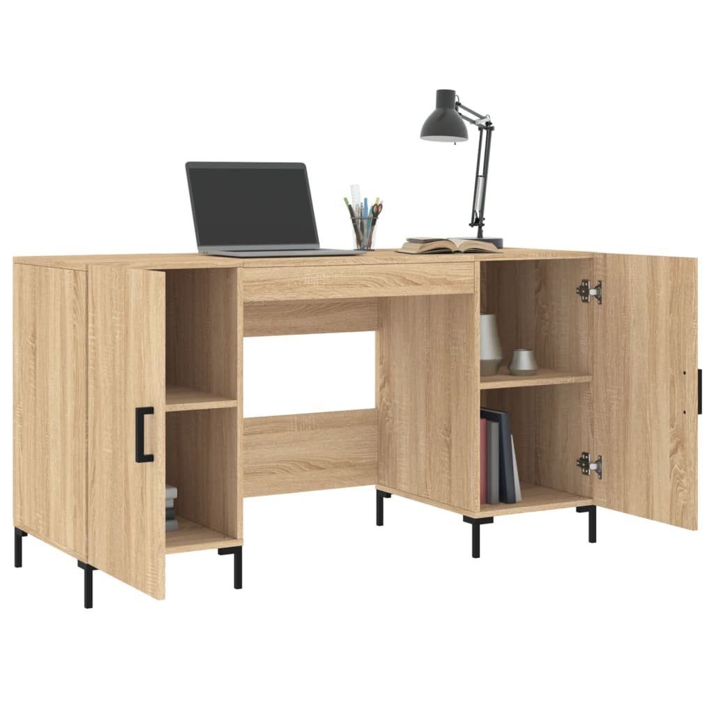 furnicato Schreibtisch Sonoma-Eiche 140x50x75 cm Holzwerkstoff