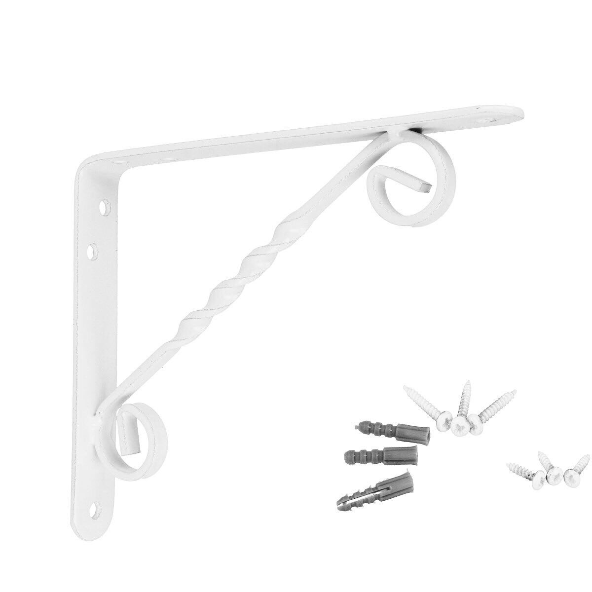 MS Beschläge Garderobenhalter Regalhalter Regalkonsole Weiß Regalwinkel Konsole