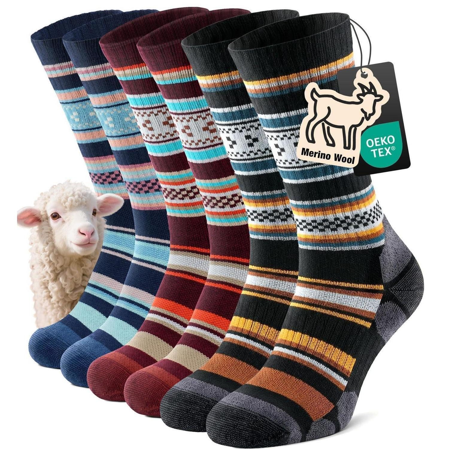 LuxusKollektion Wandersocken Socken Merinowolle Wandern Gepolstert 39-42