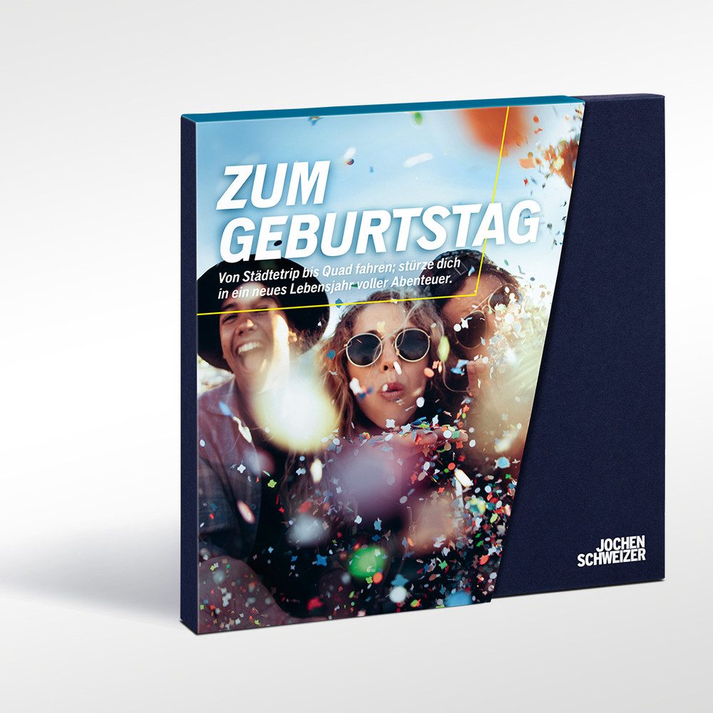 Jochen Schweizer Erlebnisgutschein Geschenkbox Zum Geburtstag für Zwei, Doppelte Erlebnisgarantie zum Geburtstag