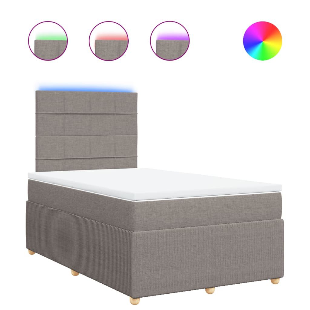 vidaXL Bett Boxspringbett mit Matratze Taupe günstig online kaufen