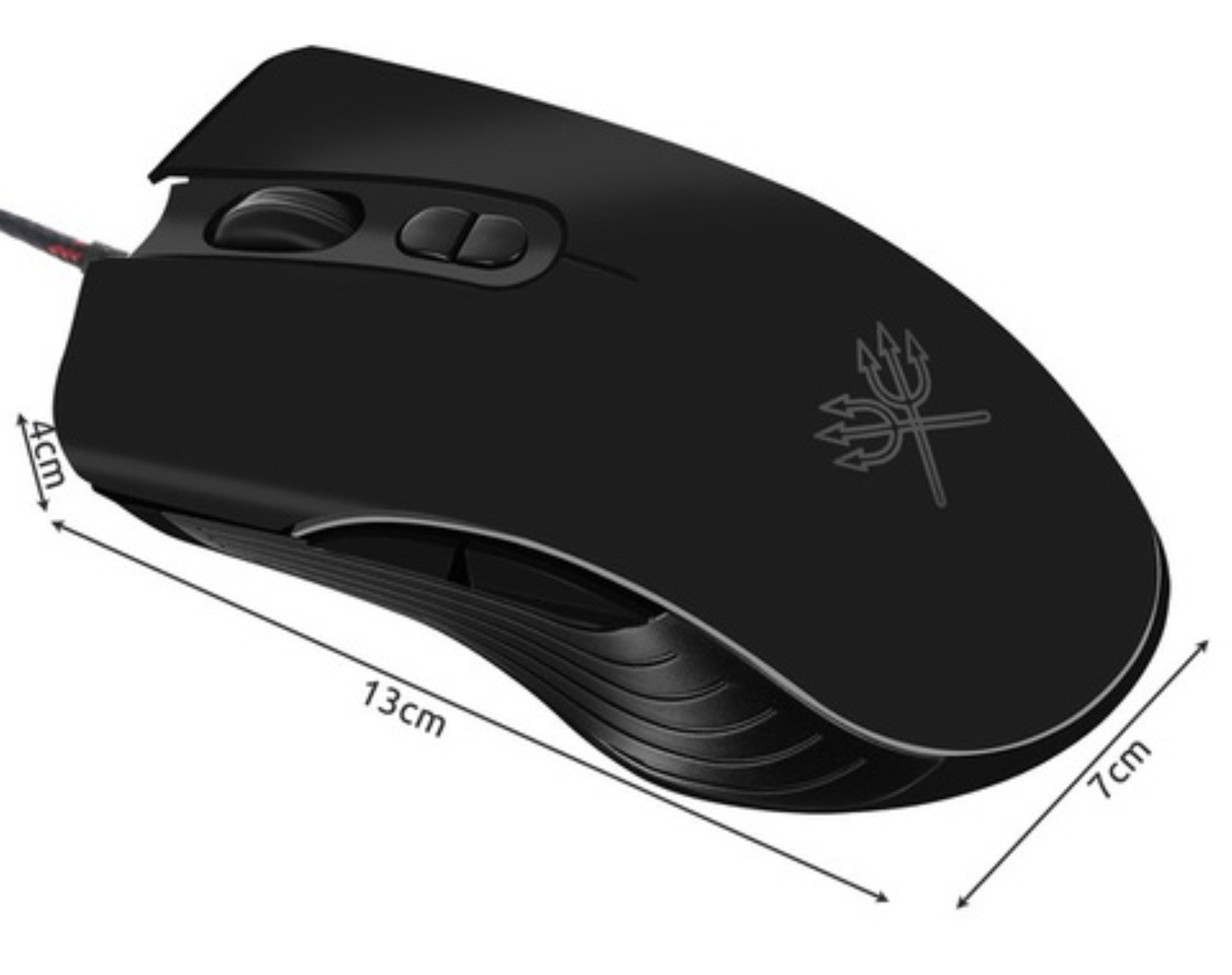 Dunmoon Kabelgebundene Gaming-Maus USB LED Hintergrundbeleuchtung Schwarz Gaming-Maus (kabelgebunden, LED-Beleuchtung Ergonomisch Rutschfeste Gleiter)