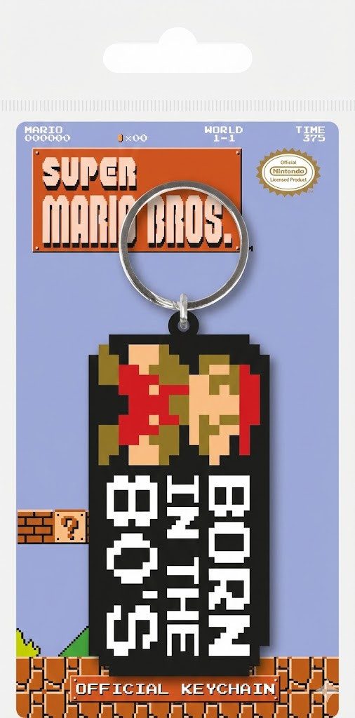 Pyramid International Schlüsselanhänger Super Mario Bros. Keychain – Born In The 80'S