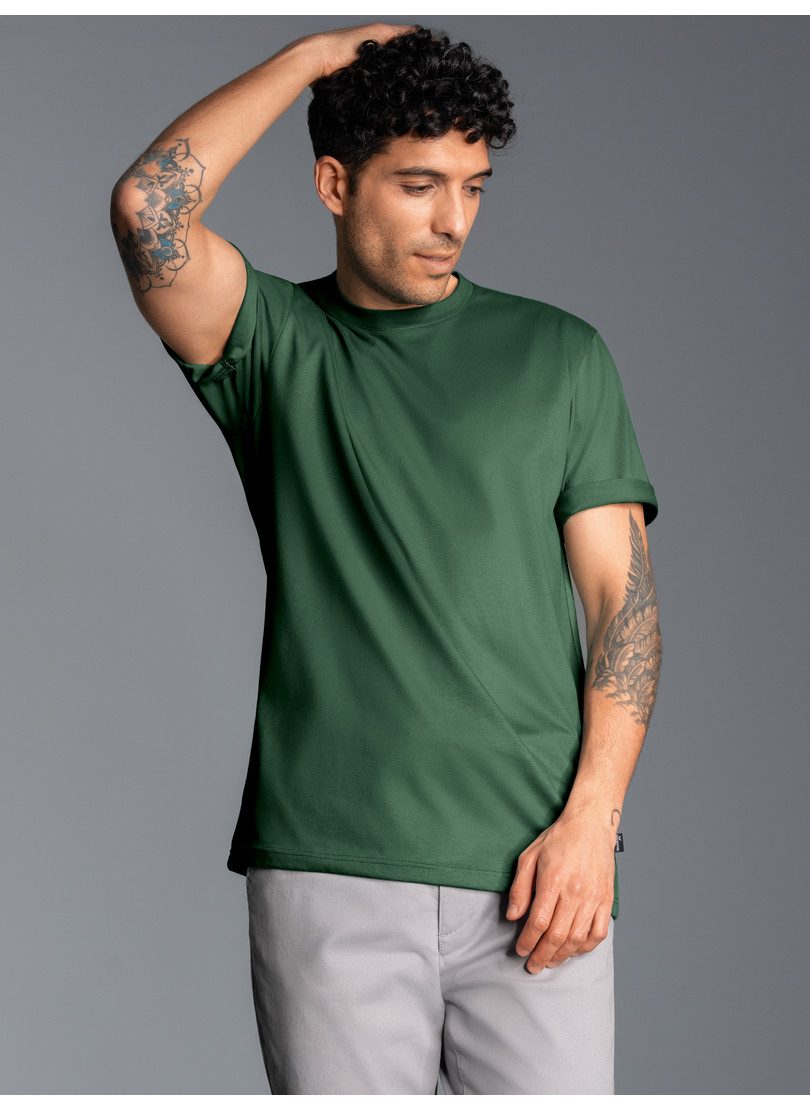 Trigema T-Shirt TRIGEMA T-Shirt DELUXE Baumwolle (1-tlg)