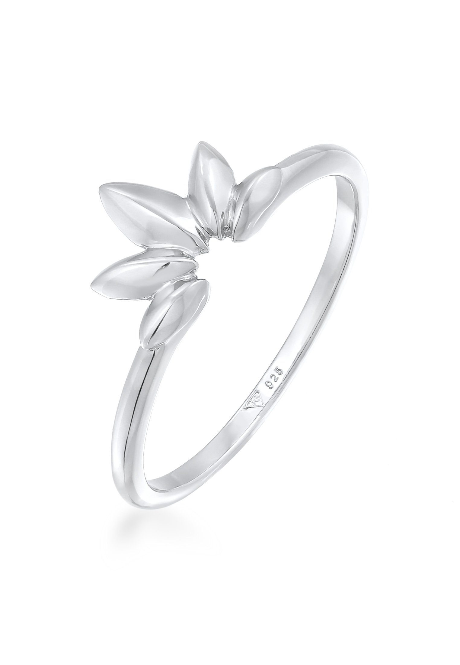 Blatt Silber, 925 Natur Leaf Blatt Elli Fingerring