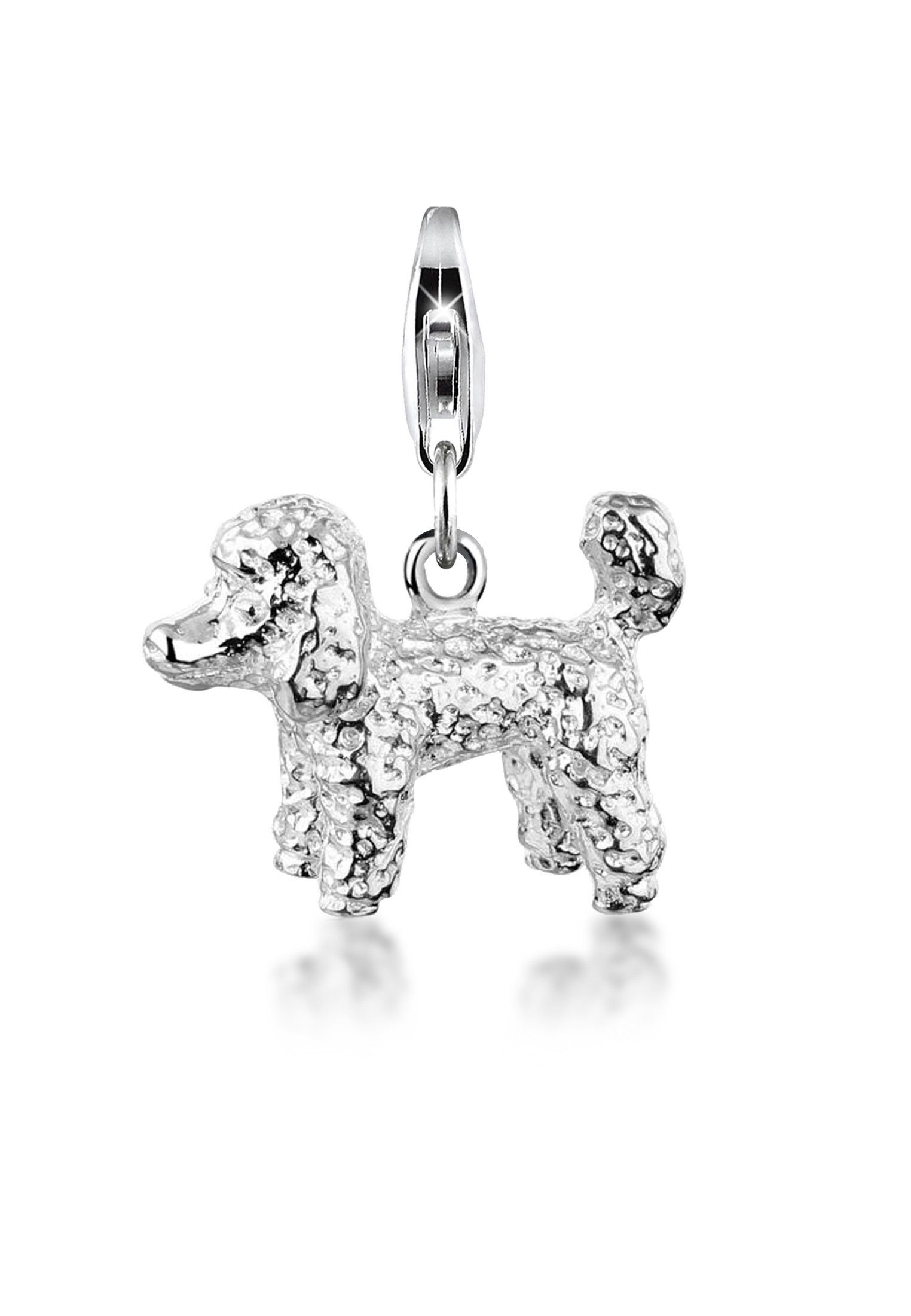 Nenalina Charm-Einhänger Pudel Hund Dog Anhänger 925 Silber