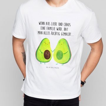 Mr. & Mrs. Panda T-Shirt Avocado Pärchen - Weiß - Geschenk, T-Shirt, Frucht, Sprüche, Babyshow (1-tlg)