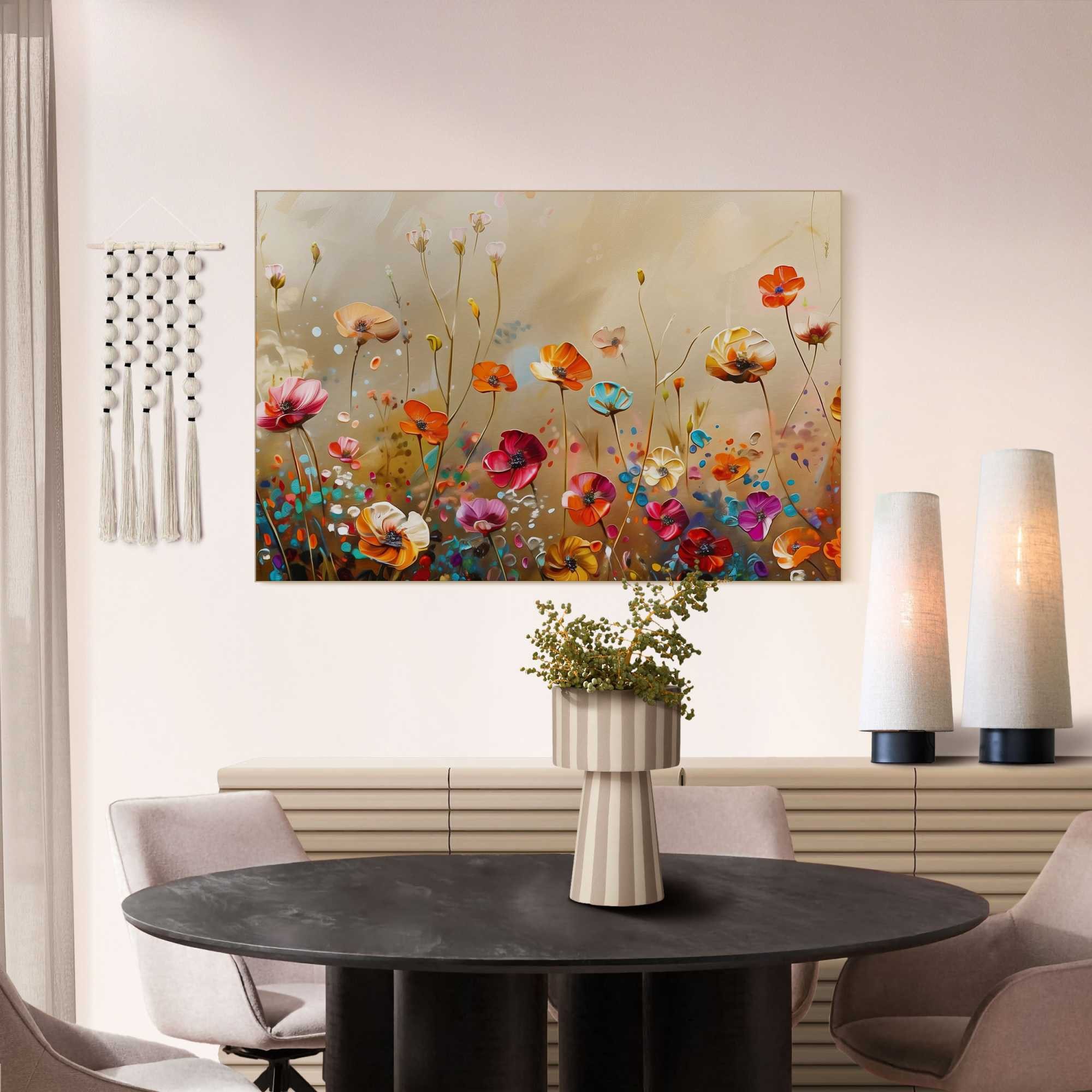 Reinders! Wandbild Blühendes Feld, Blumen (1 St), Wohnzimmer - Mehrfarbig - MDF - Blumen und Pflanzen - 60x90 cm