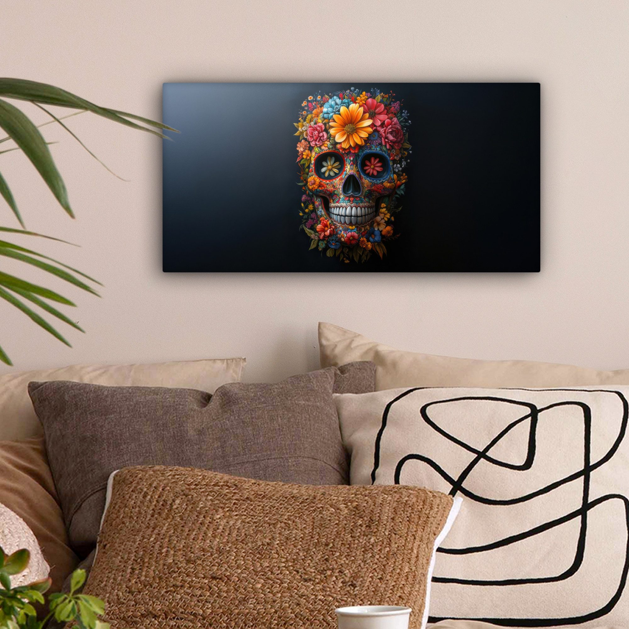 OneMillionCanvasses® Leinwandbild Panorama Blumen - Bunt günstig online kaufen