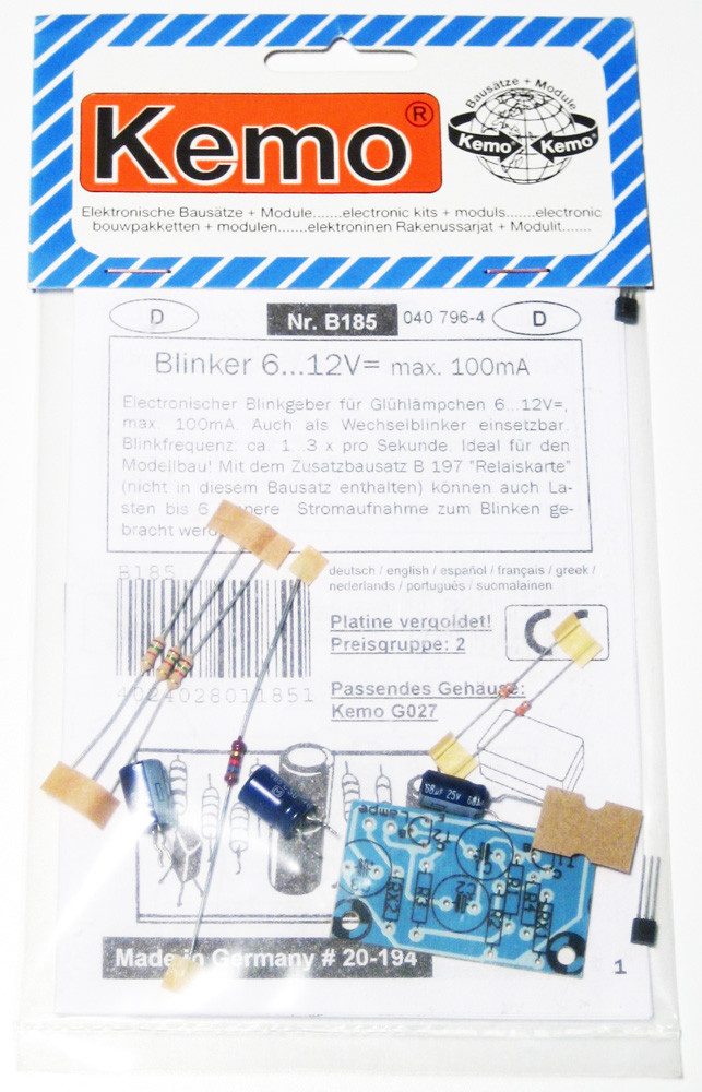 Kemo Modellbausatz Blinker Bausatz 6-12V, max.100mA ideal für LEDs