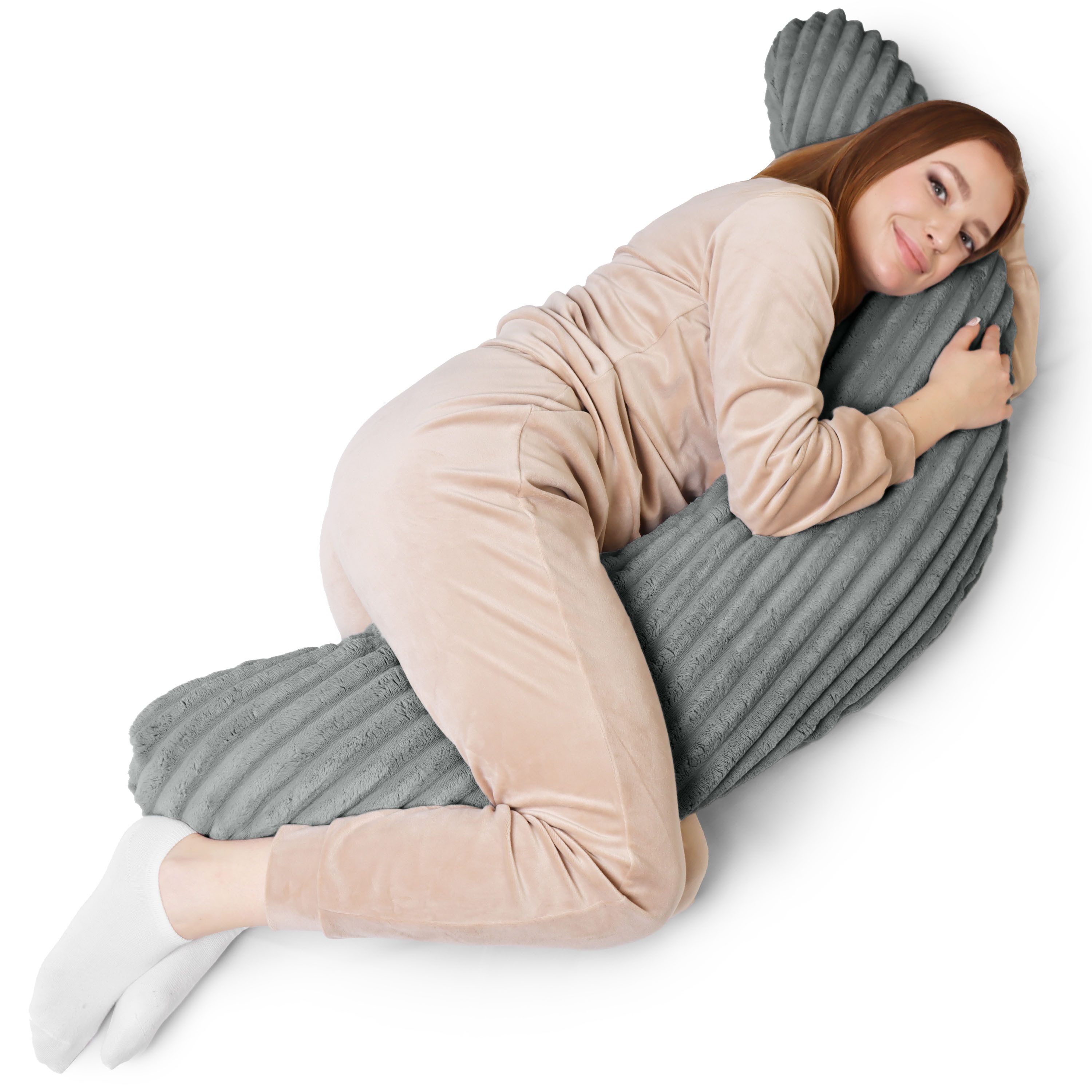 Amilian Stillkissen XXL 170 cm Schwangerschaftskissen Seitenschläferkissen U-Form, mit Bezug, weiche Füllung, geräuscharm, formstabil