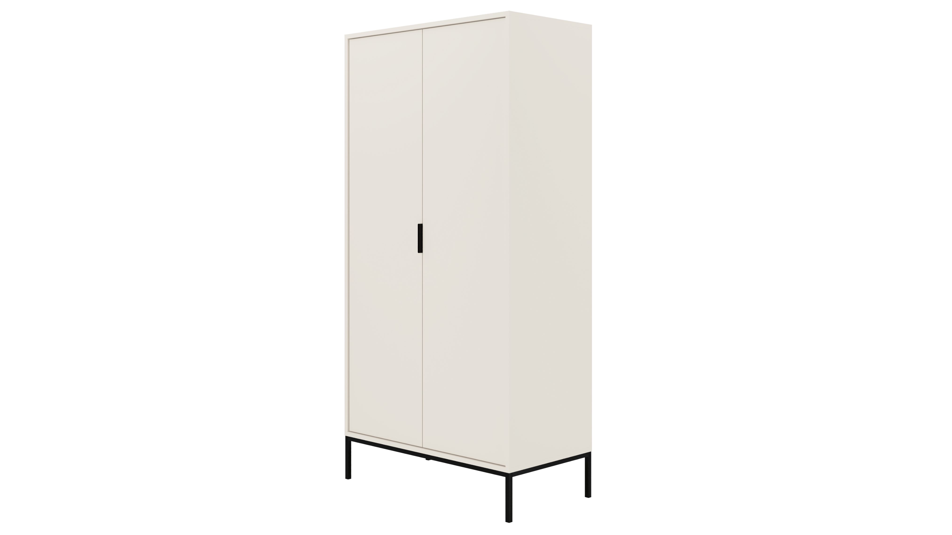 Raumhirsch Furniture Kleiderschrank Austin 100x55x205 cm (Einzelmöbel, Drehtürenschrank mit Regal und Kleiderstange) modernes Design, funktional & langlebig, elegantes Finish