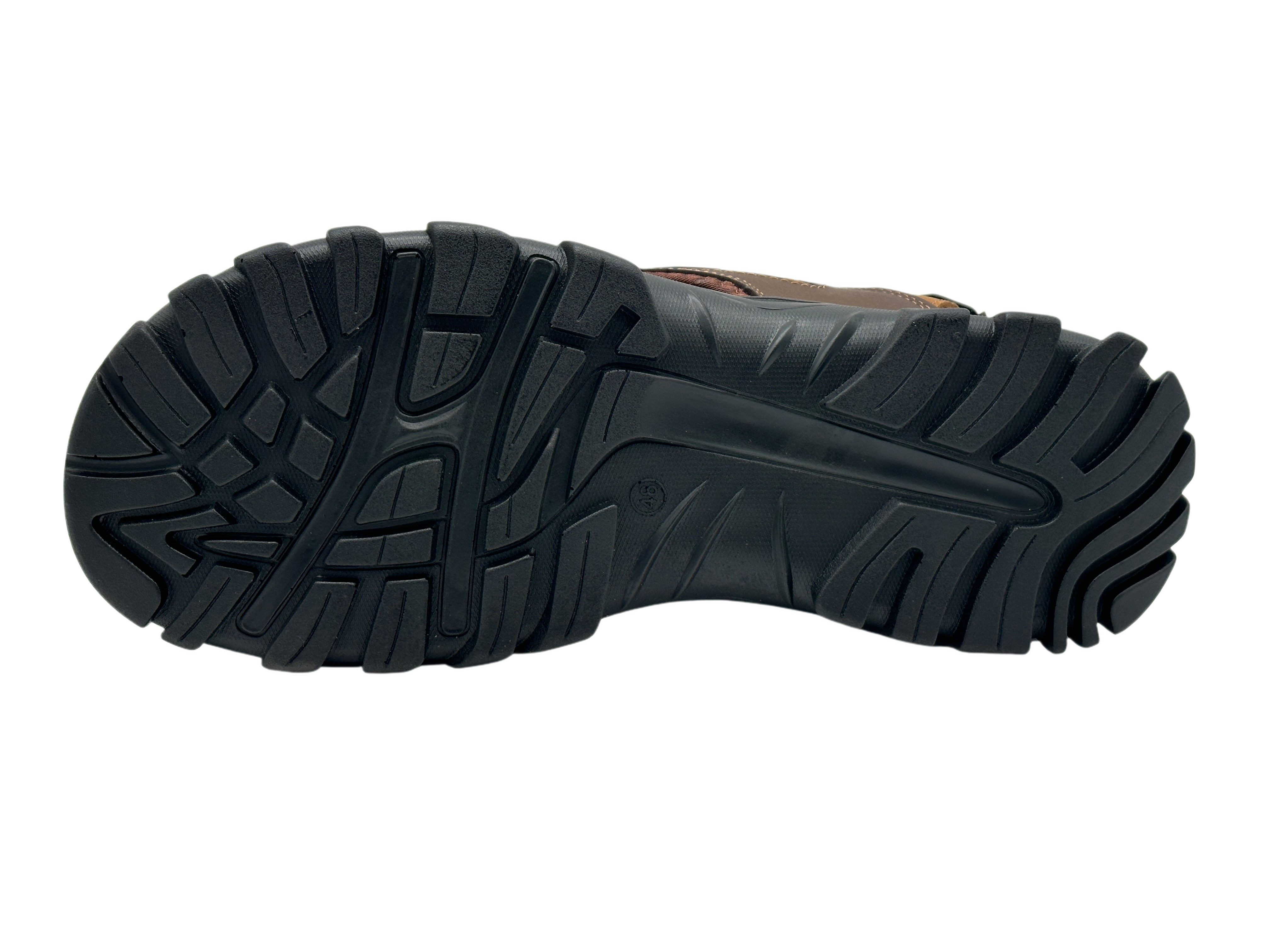 Nowaland Herren Trekkingsandalen aus Leder mit Klettverschluss Trekkingsandale Robuste Trekkingsandalen mit rutschfester Sohle und gepolsterter Sohle – Bild 4 von 5