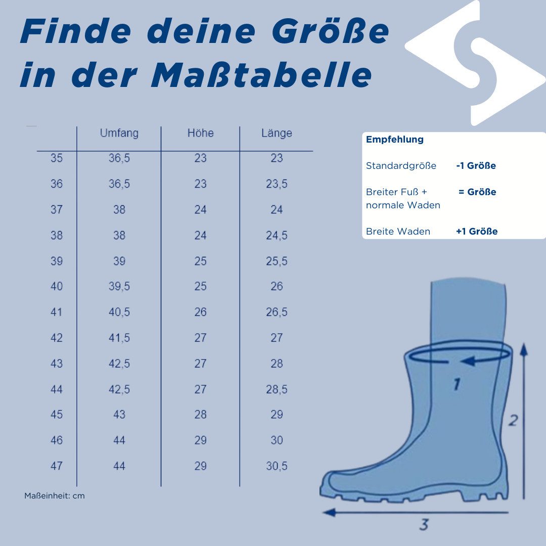 SCHEIBLER WORKWEAR Nitril Regenstiefel Halbhoch Gummistiefel Gummistiefel wasserdicht, winddicht – Bild 5 von 5