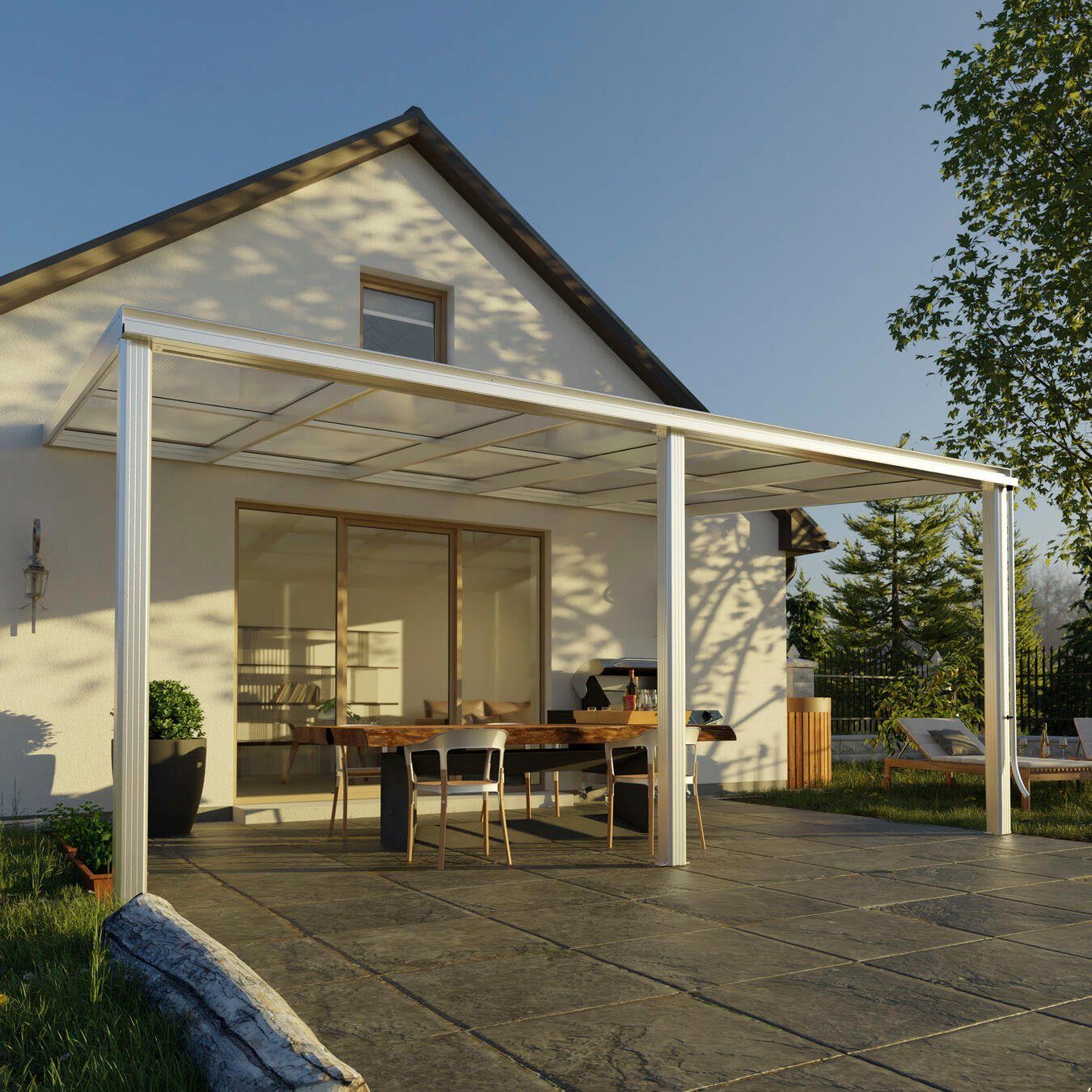 Beckmann Terrassendach Exklusiv Gr. 7, BxT: 508x321,7 cm, Bedachung Doppelstegplatten
