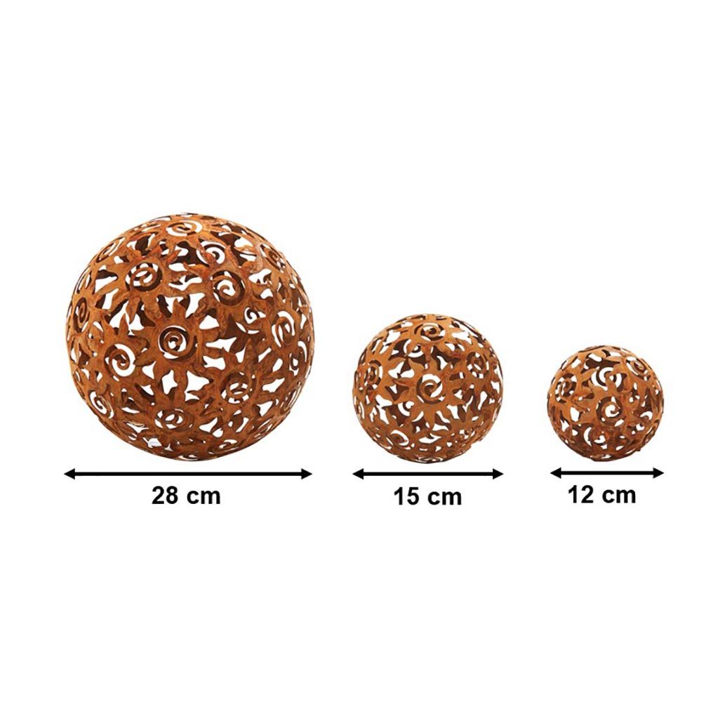 Kobolo Gartenfigur Gartenkugel CLEO Rostoptik - günstig online kaufen