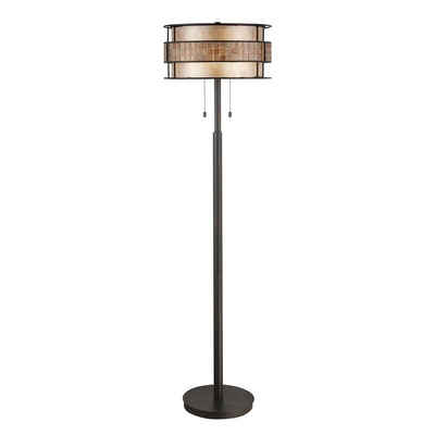 etc-shop Stehlampe, Leuchtmittel nicht inklusive, Stehlampe Stehleuchte Metall Glas Kupfer Zugschalter Wohnzimmerlampe 2