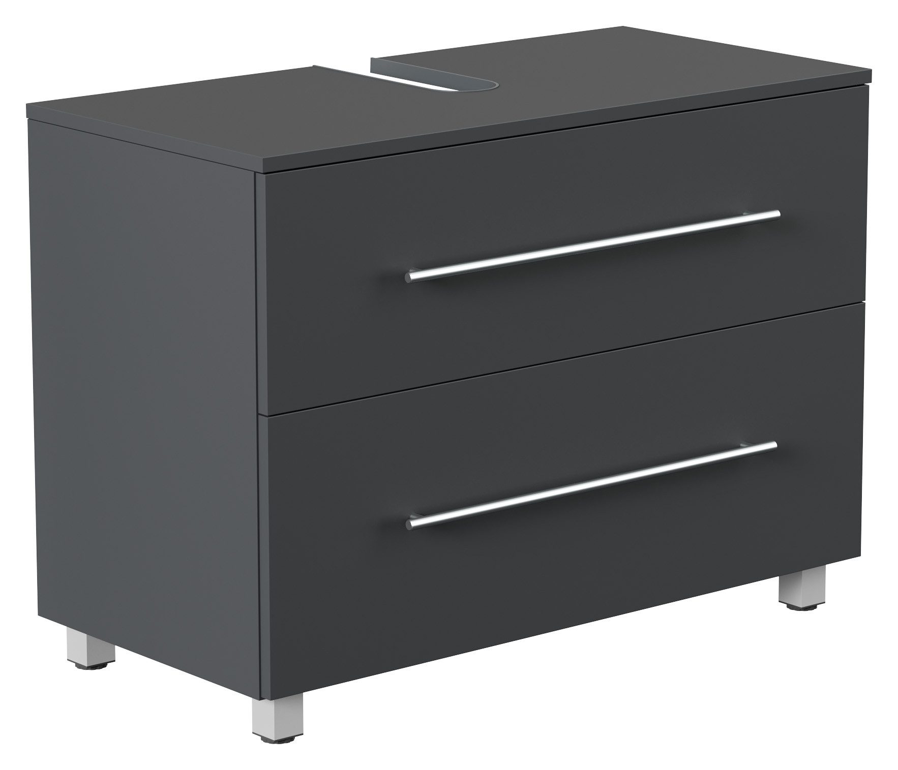 Magnolia Home Hängeschrank Universal Unterbau auf Standfüßen 85 cm SoftClose grafit