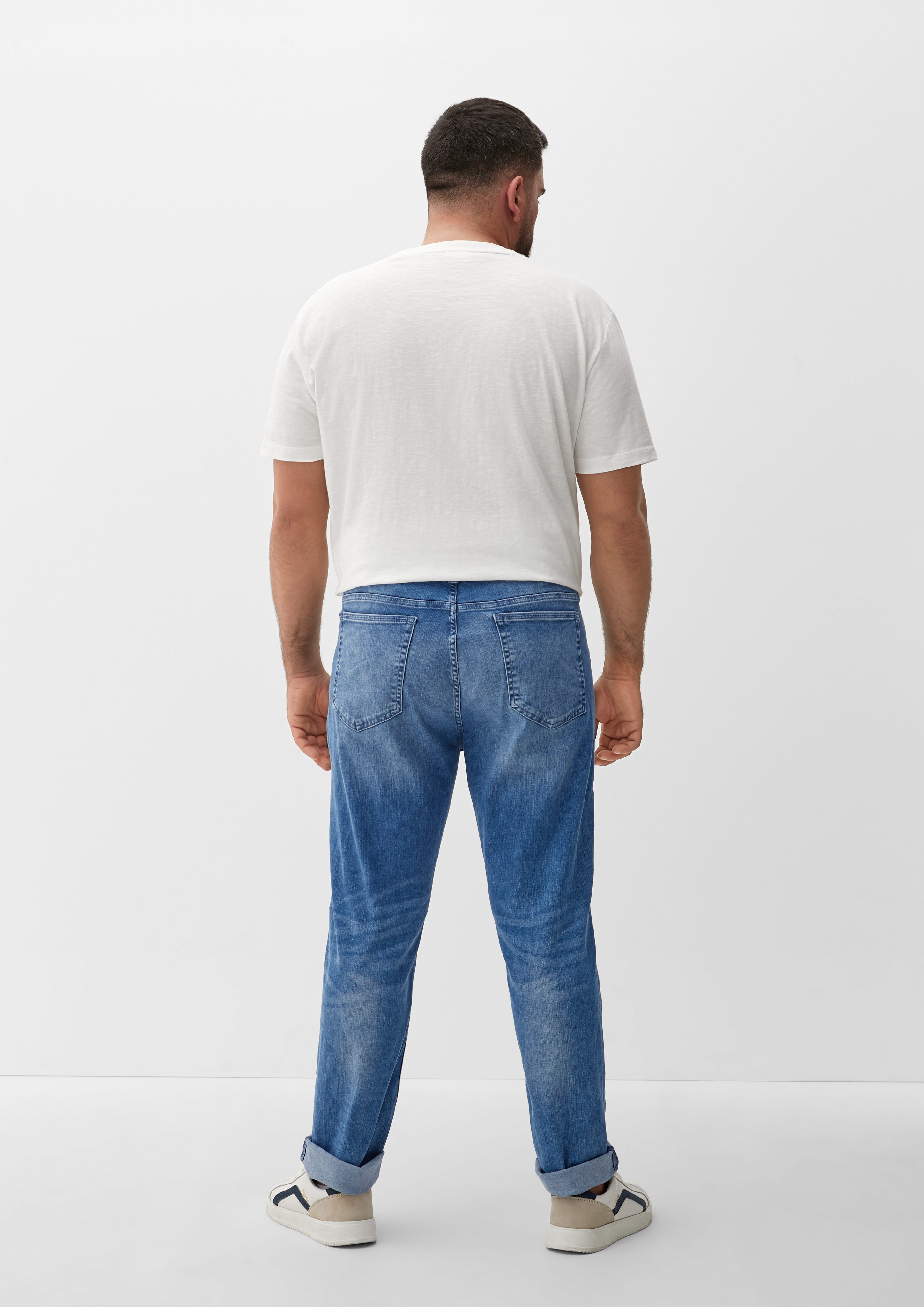 s.Oliver Stoffhose Jeans Casby / Straight / Leg / Fit Waschung Mid Rise Relaxed ozeanblau