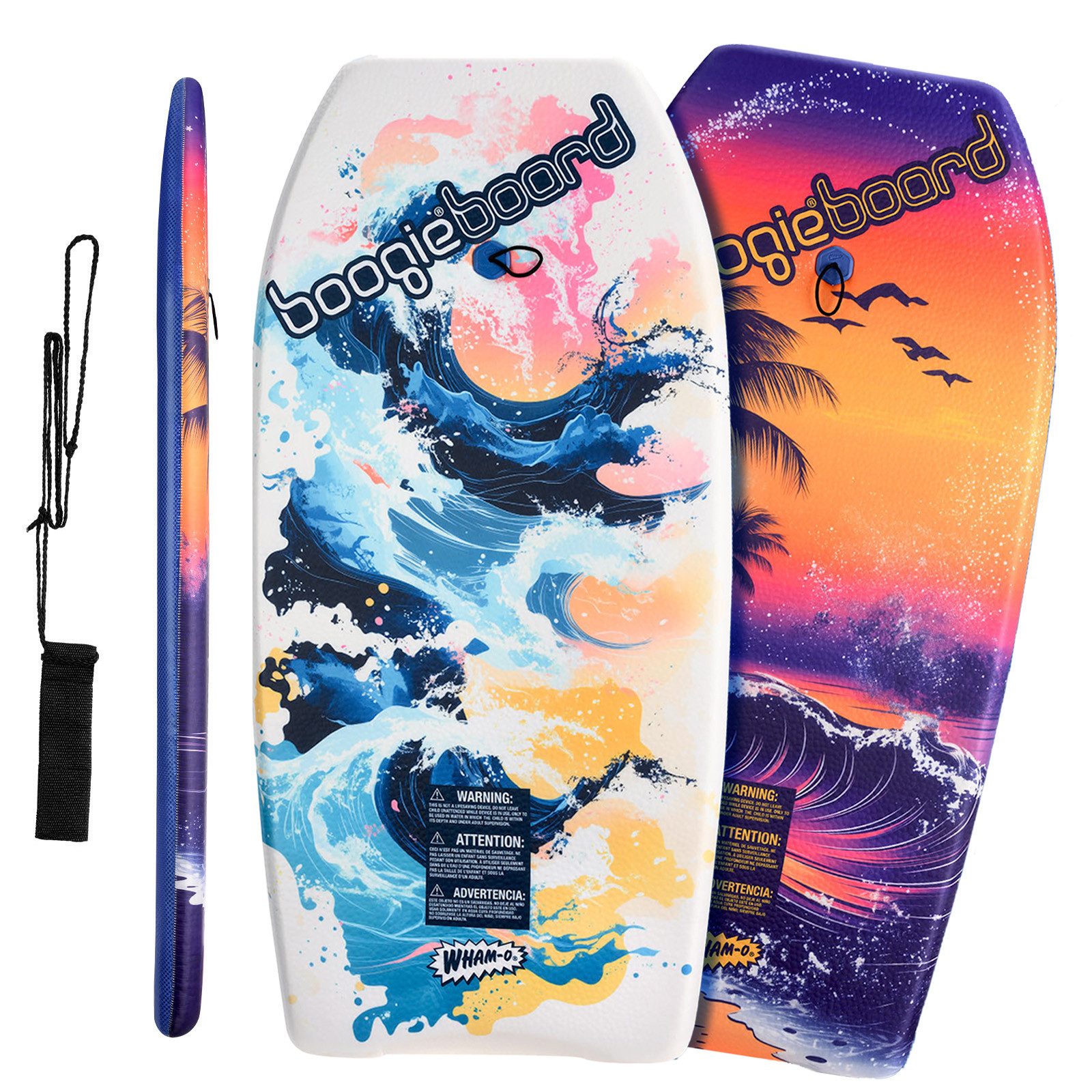 WHAM-O Bodyboard 93.98cm Boogie Board, Bodyboard, Mit Fangriemen, rutschfest, leicht, für Kinder, Grafikdesign