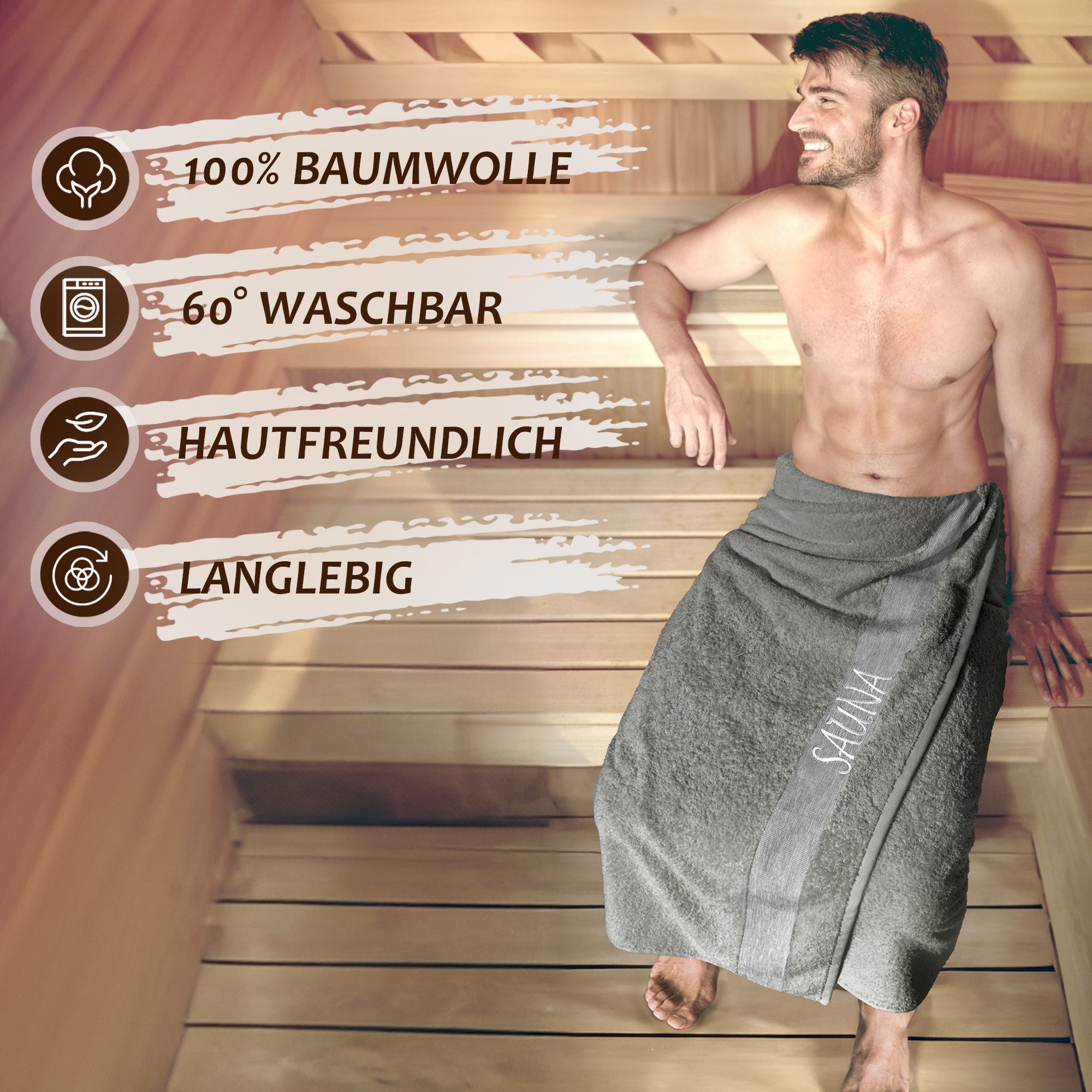 Lashuma Saunatuch Handtuch Lima, Premium Saunahandtuch günstig online kaufen