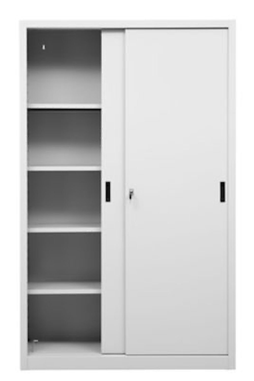 195x120x45cm, PROREGAL® Schiebetürenschrank Mammut, Aktenschrank HxBxT 5 Ordnerhöhen, Grau