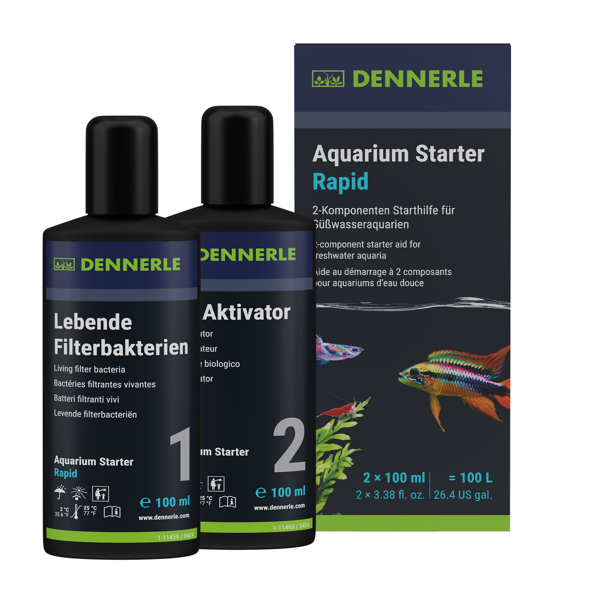 DENNERLE Aquariumpflege Aquarium Starter Rapid, 200ml, flüssig, Starter