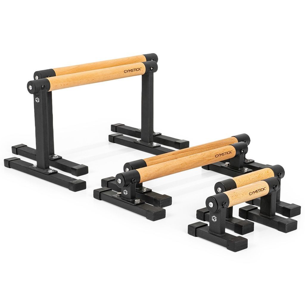 Gymstick Liegestützgriffe Gymstick Premium Parallette - Holz/Schwarz - Large