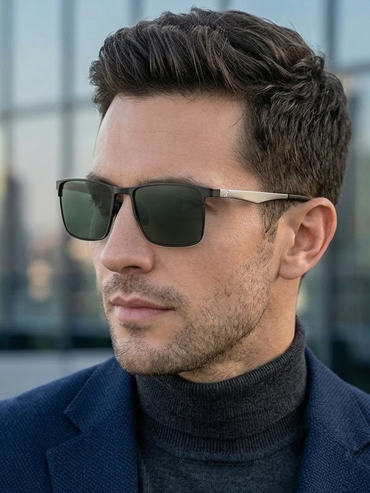 ANTALUX Sonnenbrille Polarisierte Sonnenbrille Stilvolles Design mit UV 400 Schutz Polarisierte Gläser, UV400 Schutz, Metallrahmen