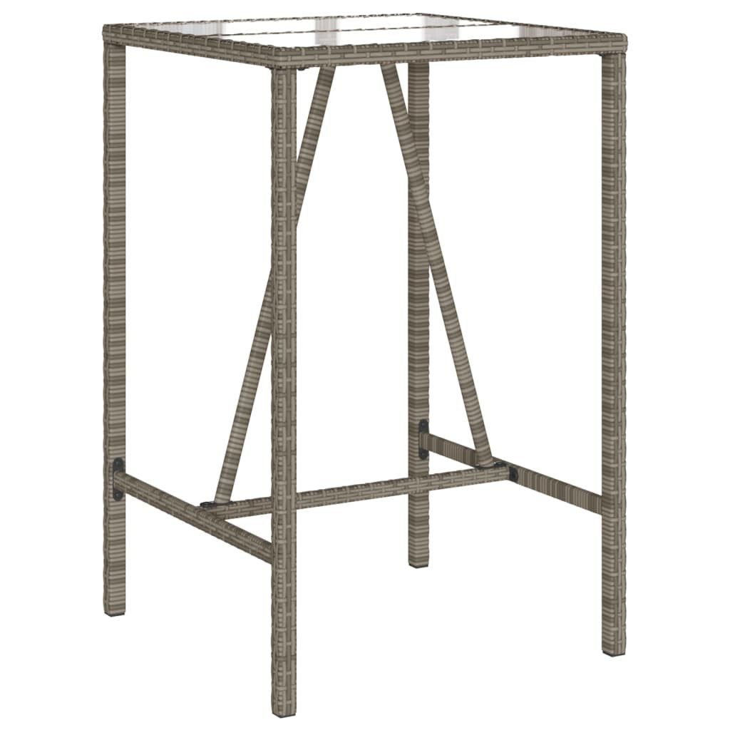 vidaXL Gartentisch Garten-Bartisch Grau 70x70x110 cm günstig online kaufen