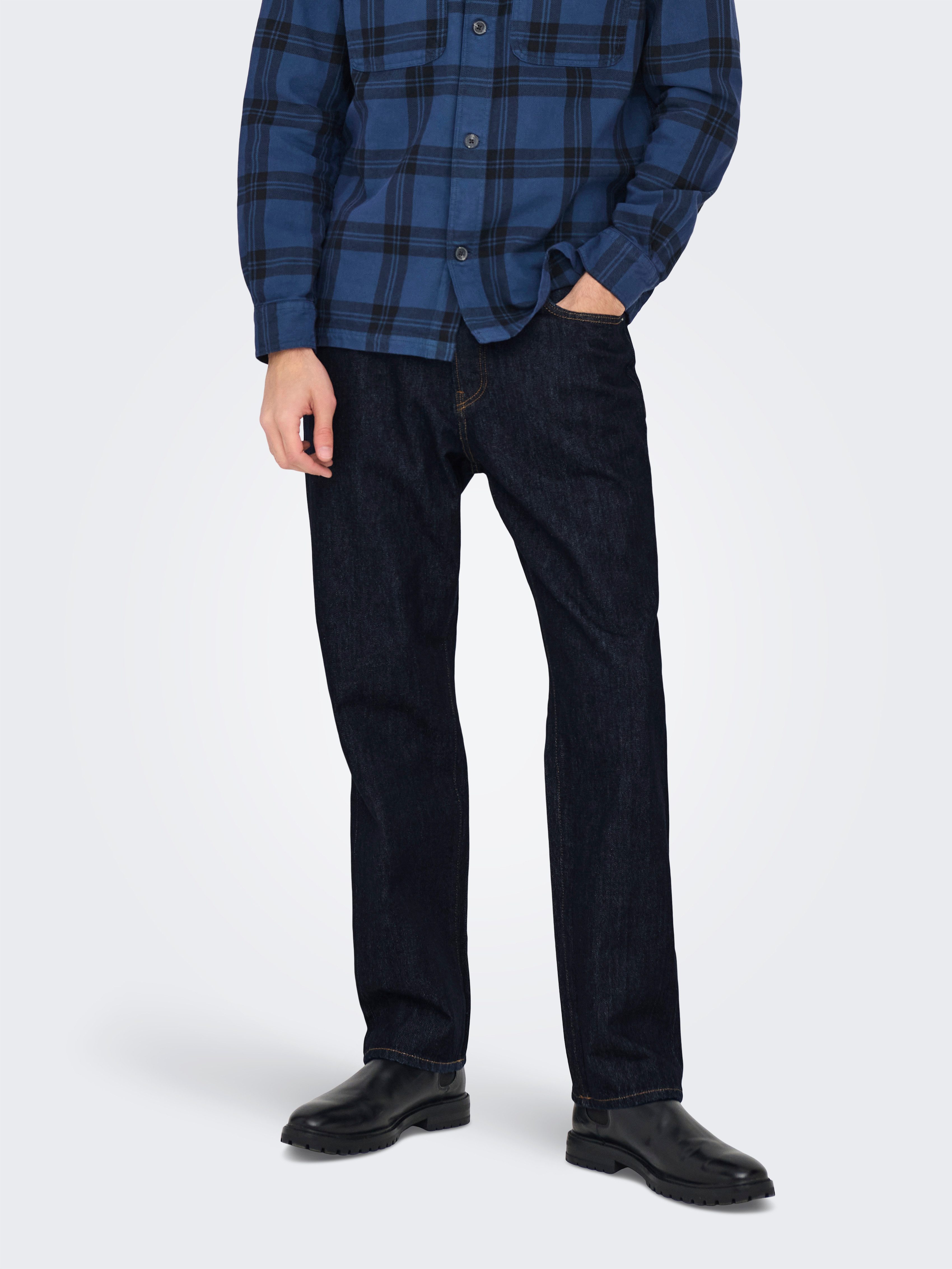 ONLY & SONS Regular-fit-Jeans ONSEDGE STRAIGHT BROMO 0017 DOT DNM NOOS günstig online kaufen