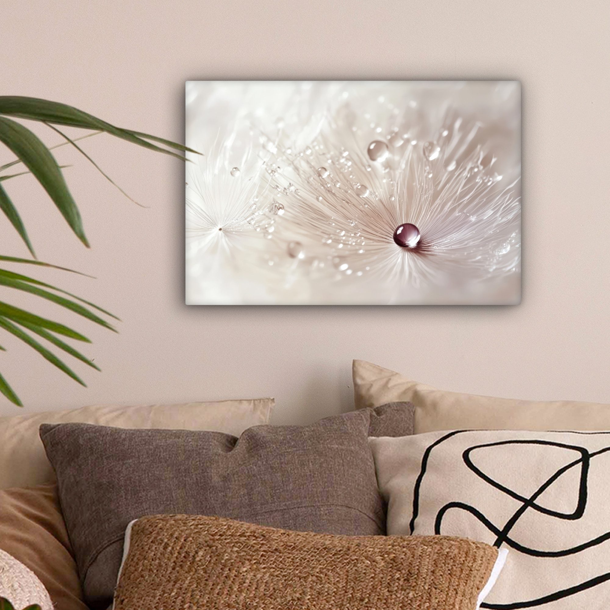 OneMillionCanvasses® Leinwandbild Blume - Abstrakt - Weiß - Wasser - Natur, günstig online kaufen