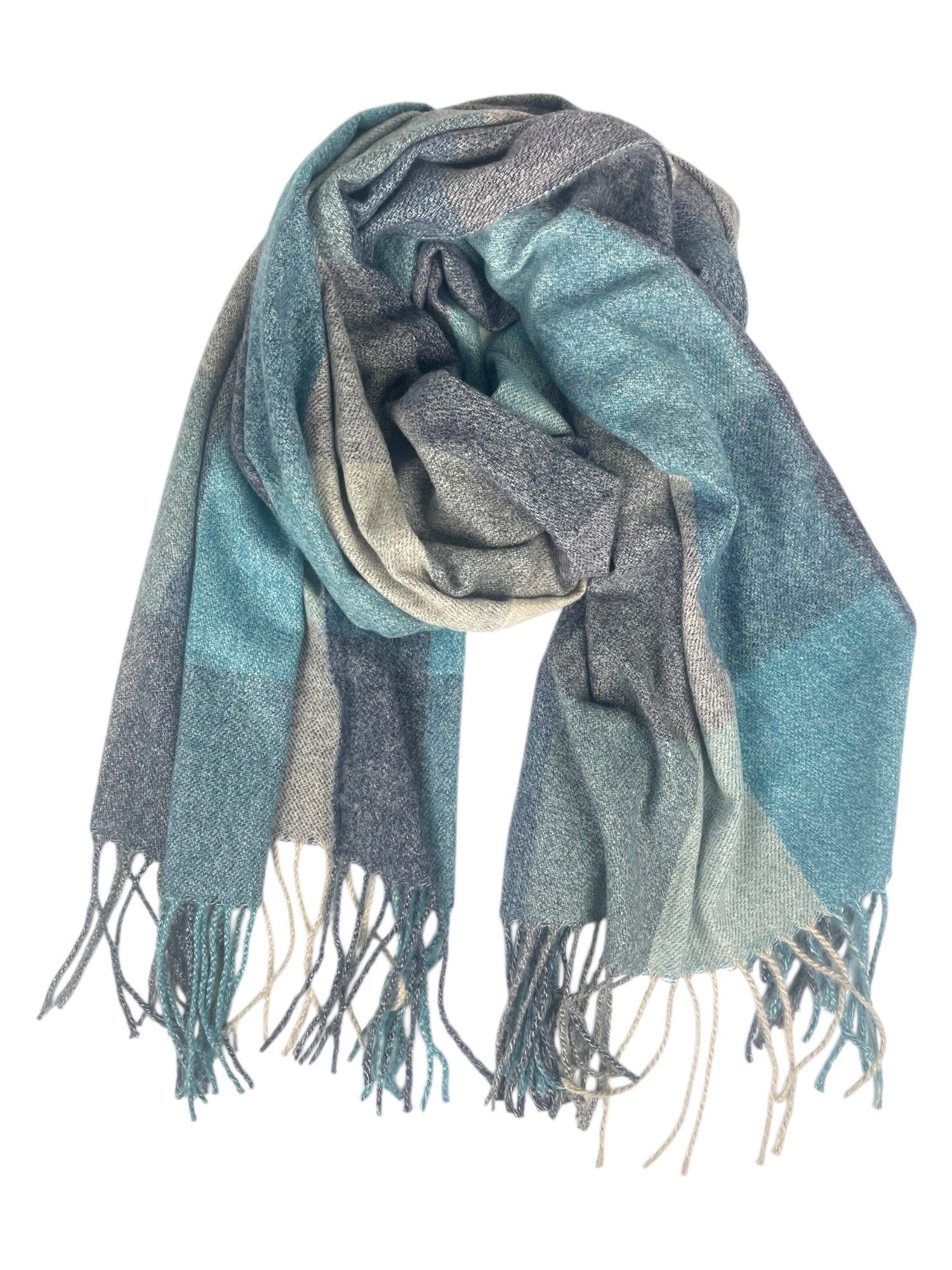 Taschen4life Schal großer Damen Schal mit Fransen, modernes Karomuster, tol günstig online kaufen