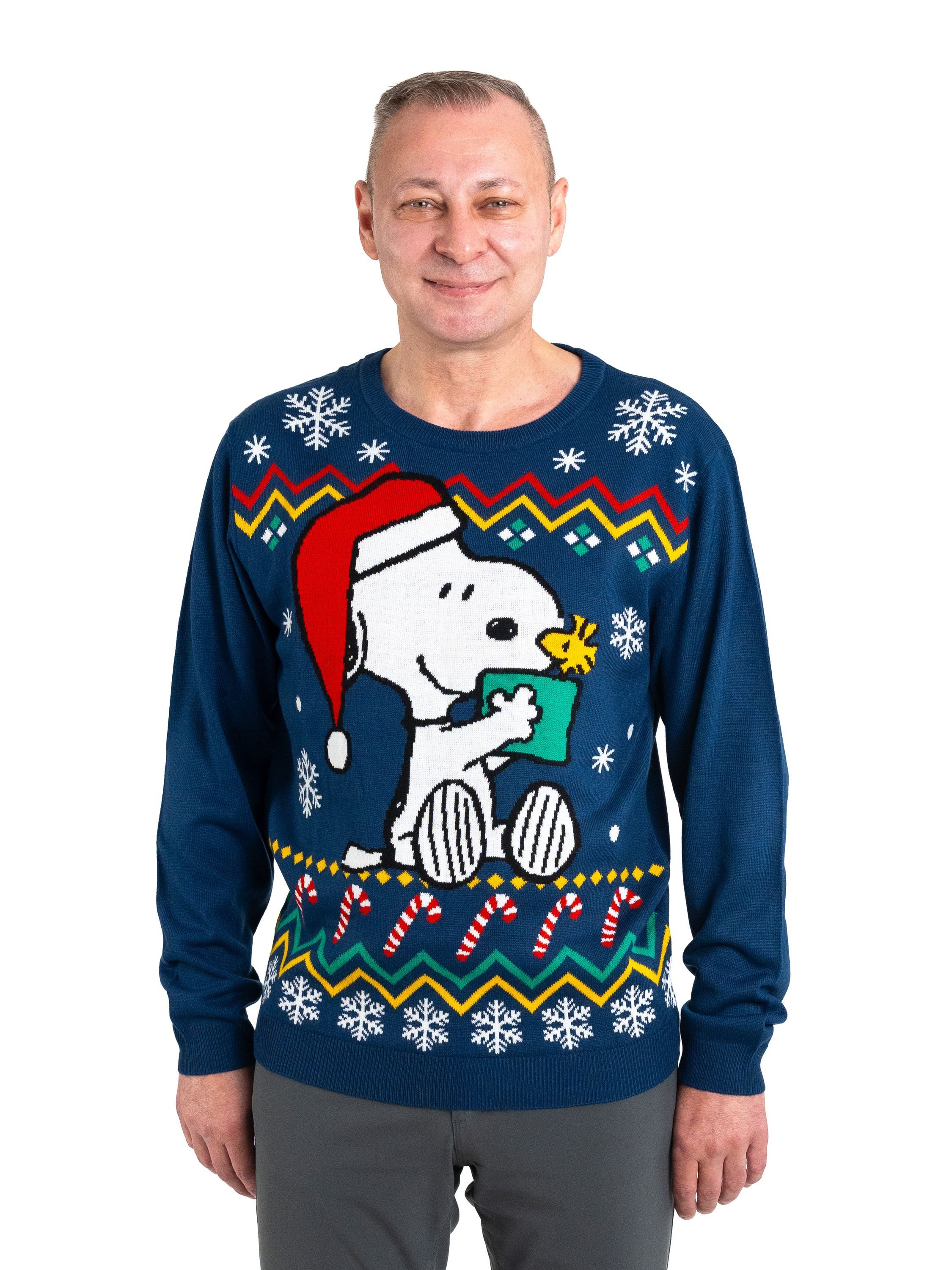 Strickpullover The Peanuts Snoopy Winterpullover Winter Strick Pullover Ugly Sweater
