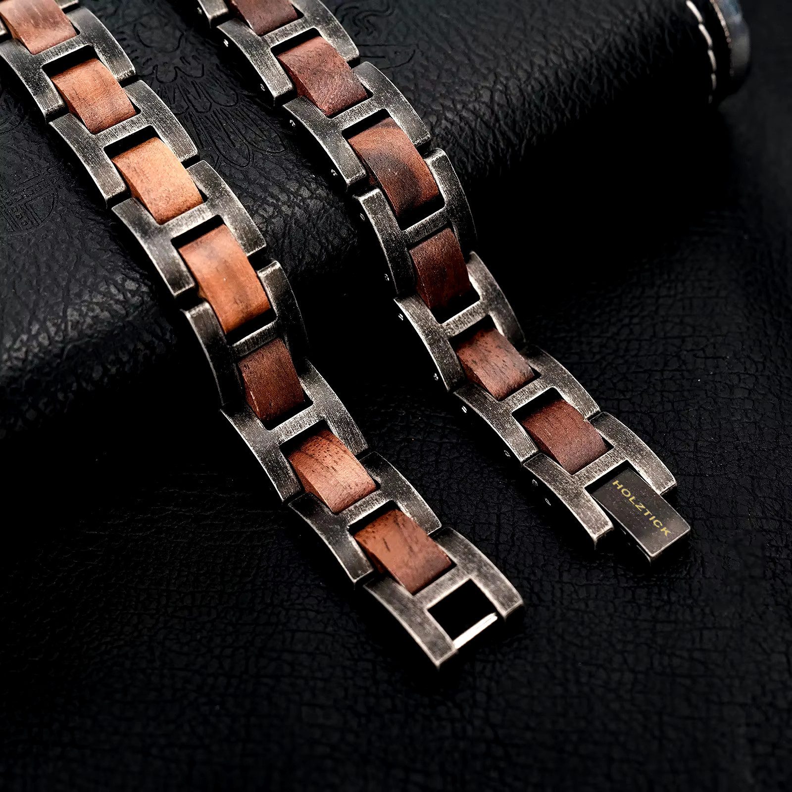 Holztick Bavaria Gliederarmband Aeon, schönes Armband aus Walnussholz und E günstig online kaufen