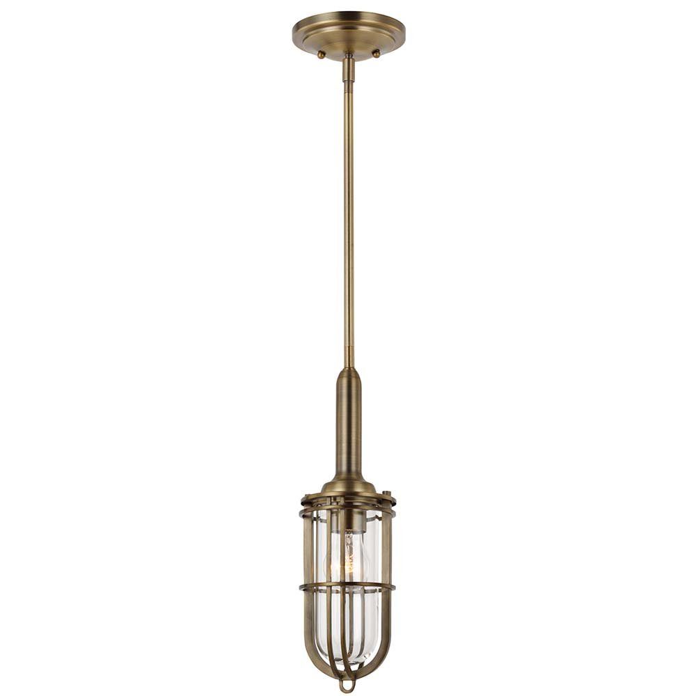Elstead LIGHTING Hängeleuchte, Leuchtmittel nicht inklusive, Pendelleuchte Deckenlampe Badezimmerleuchte Hängelampe IP44 Messing
