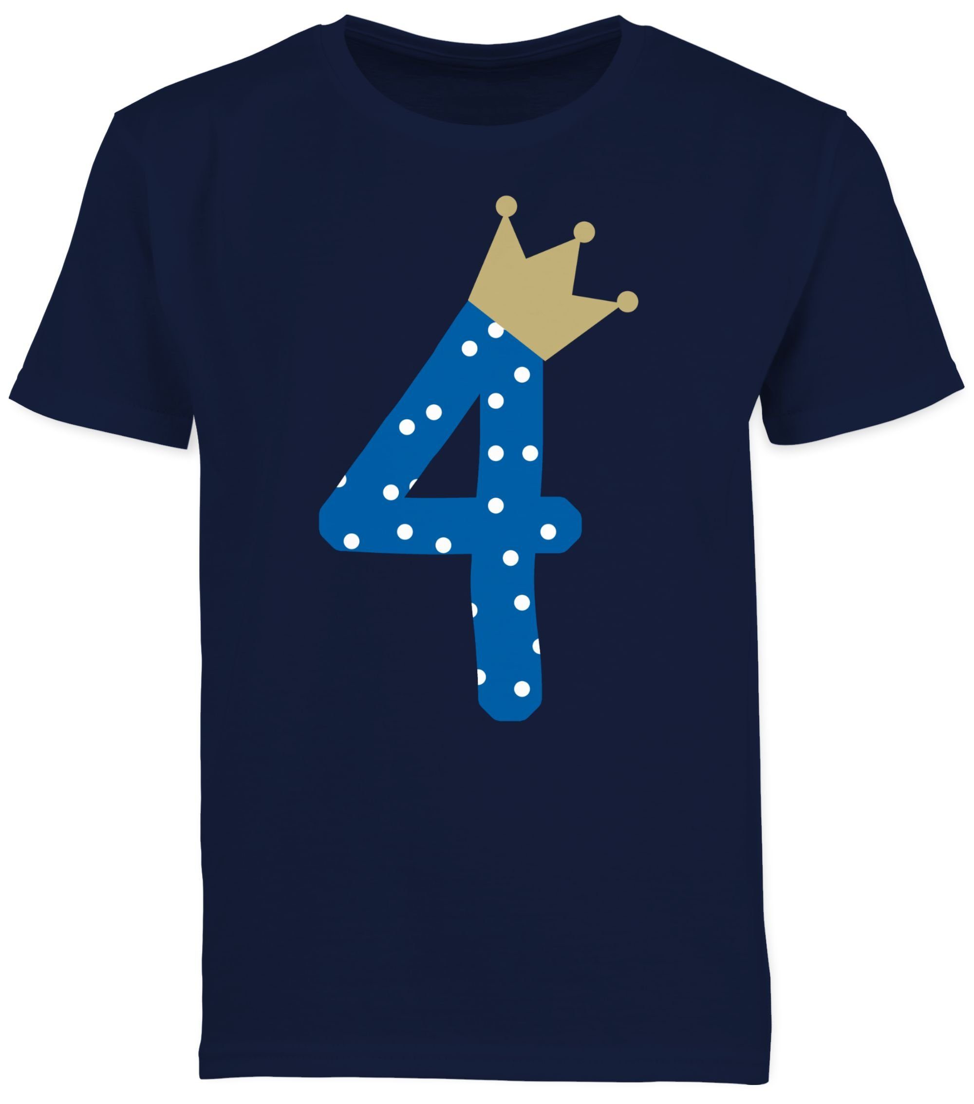 Shirtracer T-Shirt Vier Krone Junge Vierter (1-tlg) 4. Geburtstag – Bild 2 von 5