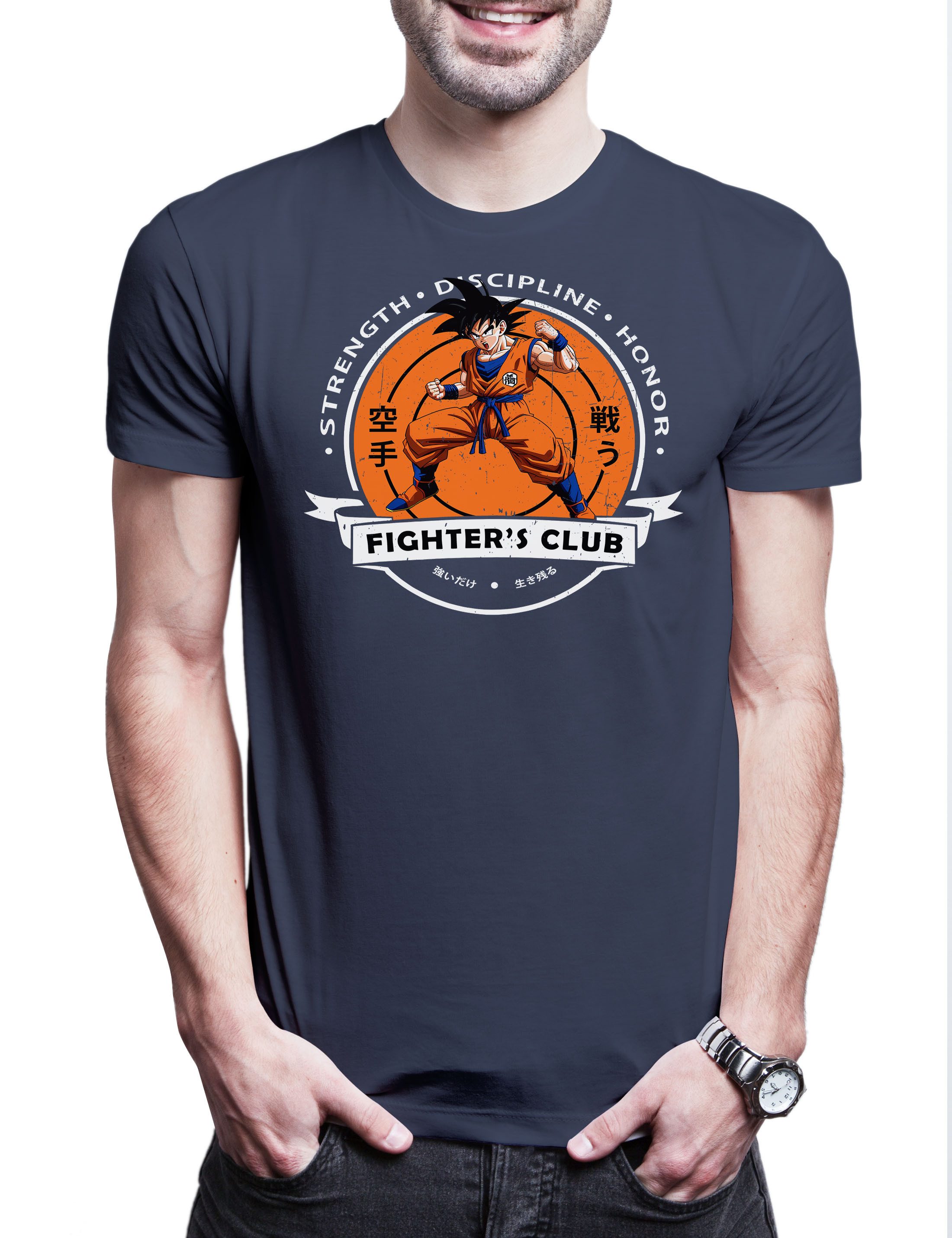 Print-Shirt Fighter's Club Goku II Herren T-Shirt Super Dragon Saiya Gym Vintage