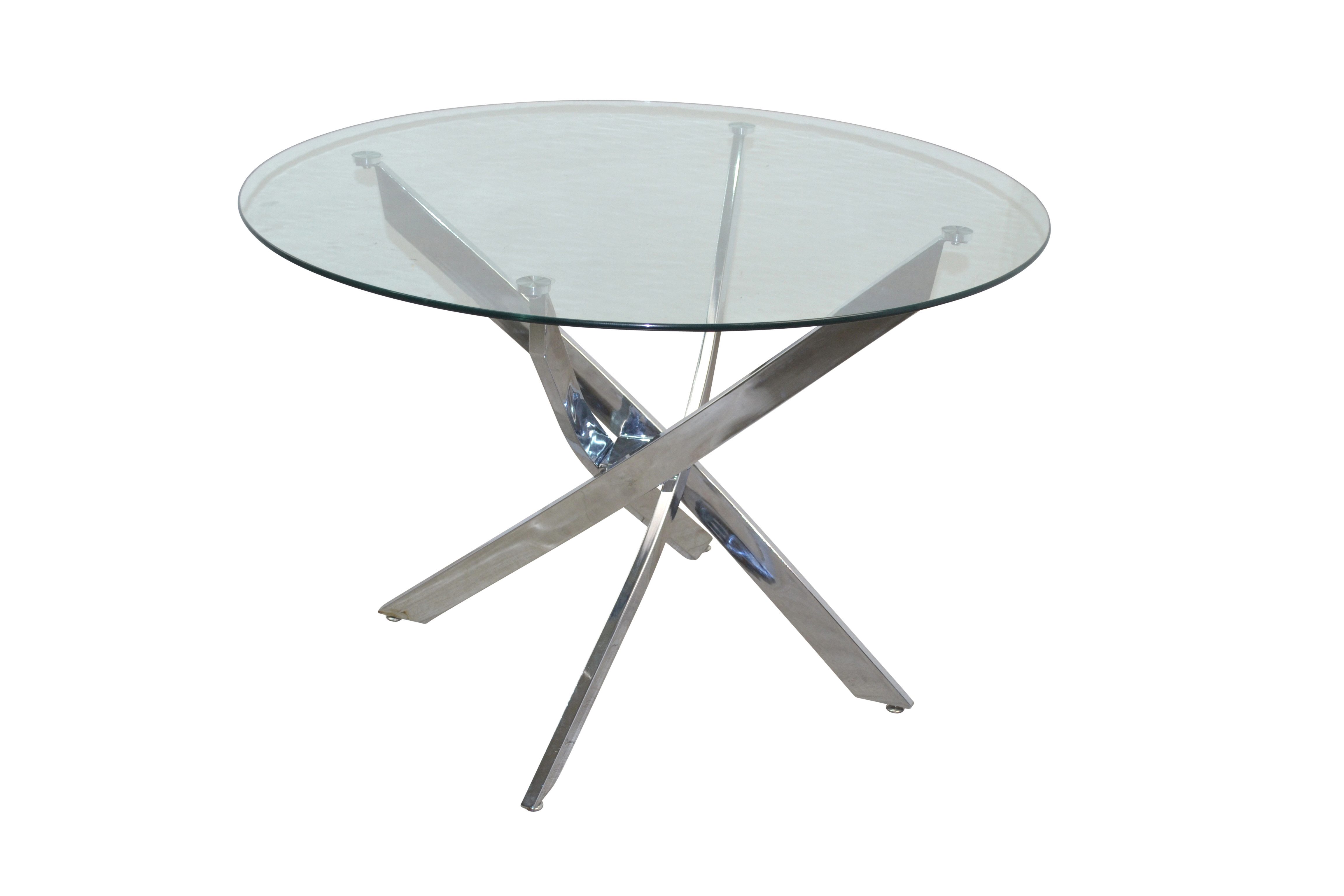 moebel-direkt-online Esstisch Durchmesser 110 cm. Hochwertiger Glastisch mit modernen Metallgestell, Durchmesser 110 cm