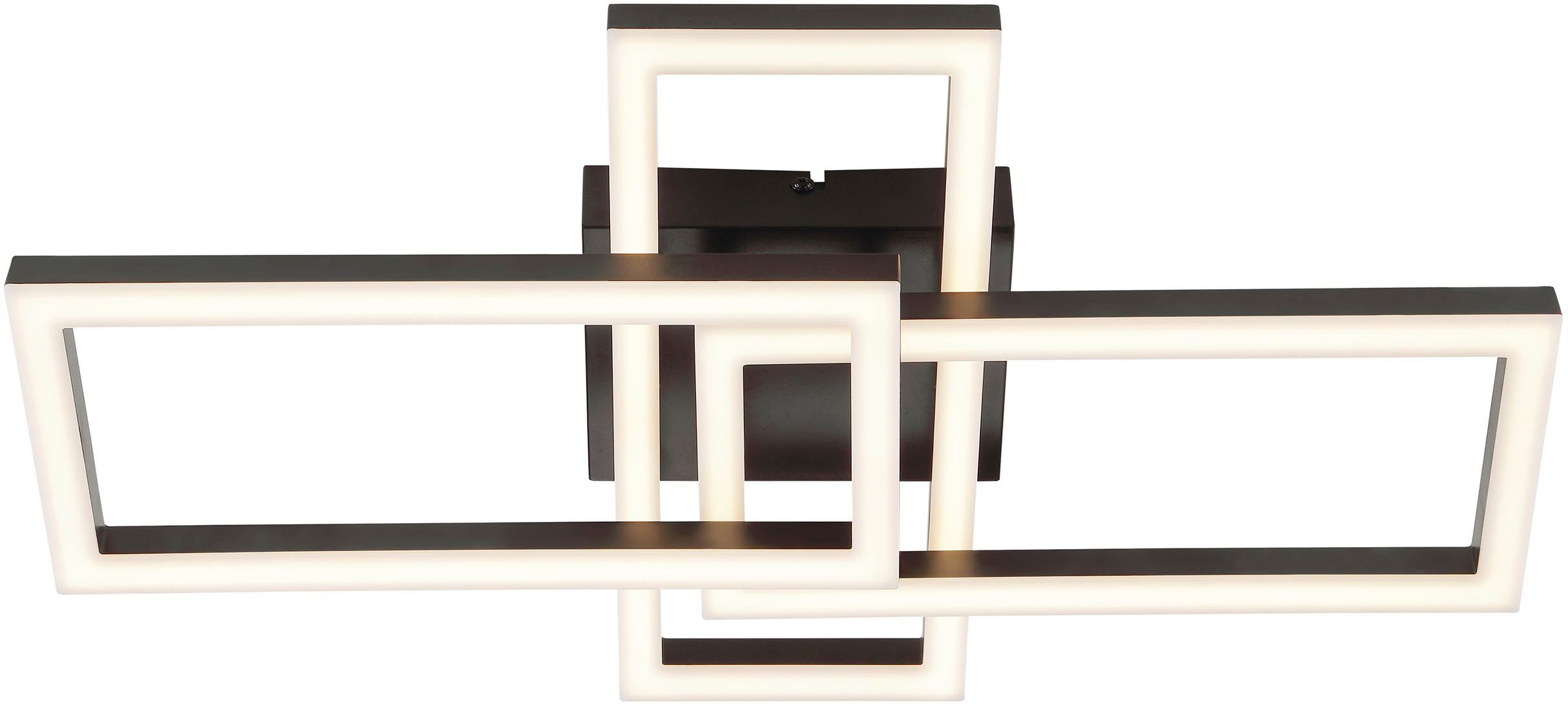 Brilliant LED Deckenleuchte Tavora, LED fest integriert, Warmweiß, LED-Profilleuchte, 2200 lm, 3000 K, 48 x 28 cm, Kunststoff schwarz