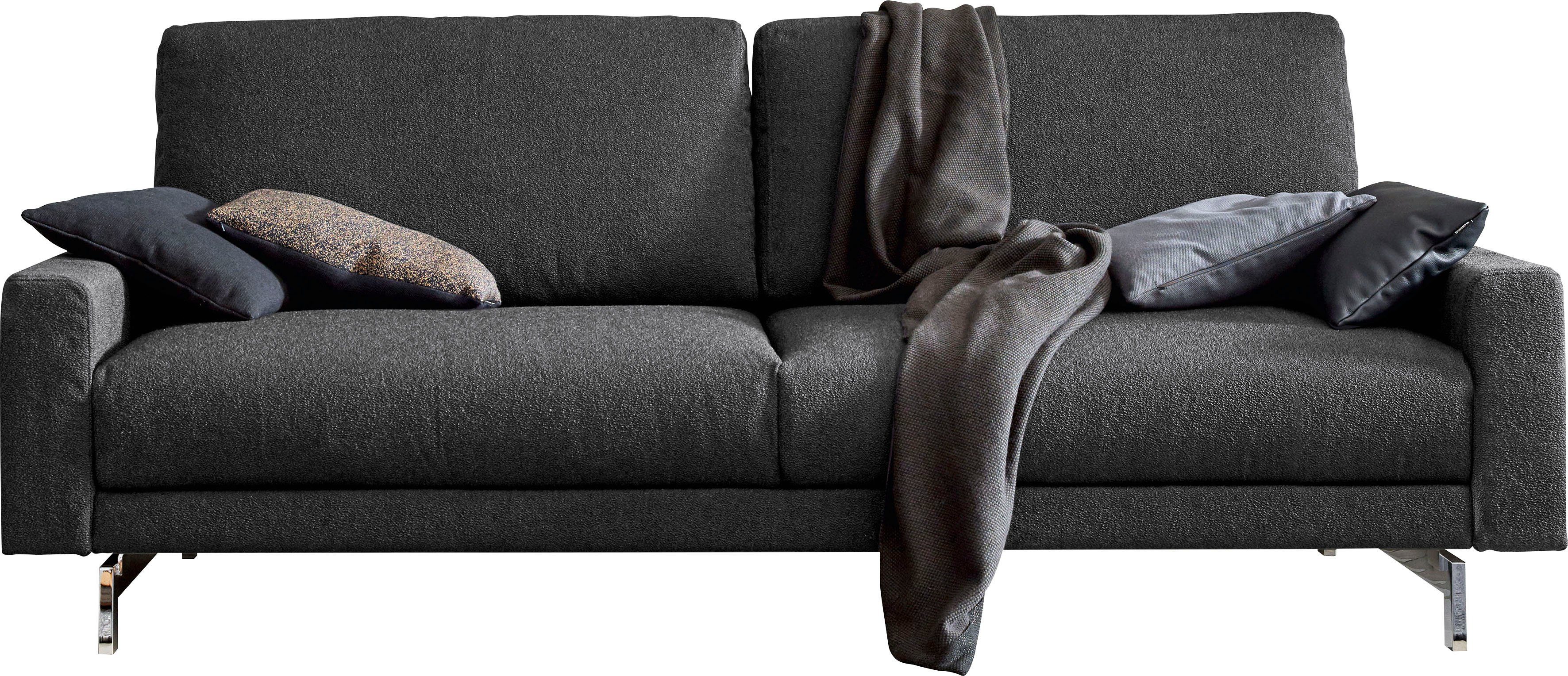 Armlehne chromfarben glänzend, cm Breite 164 hülsta niedrig, 2-Sitzer Fuß hs.450, sofa