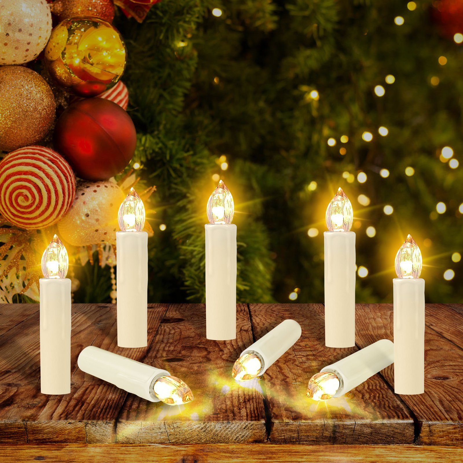 Gotoll LED-Christbaumkerzen LZ20-40 20/30/40er weihnachtsbaumkerzen kabello günstig online kaufen
