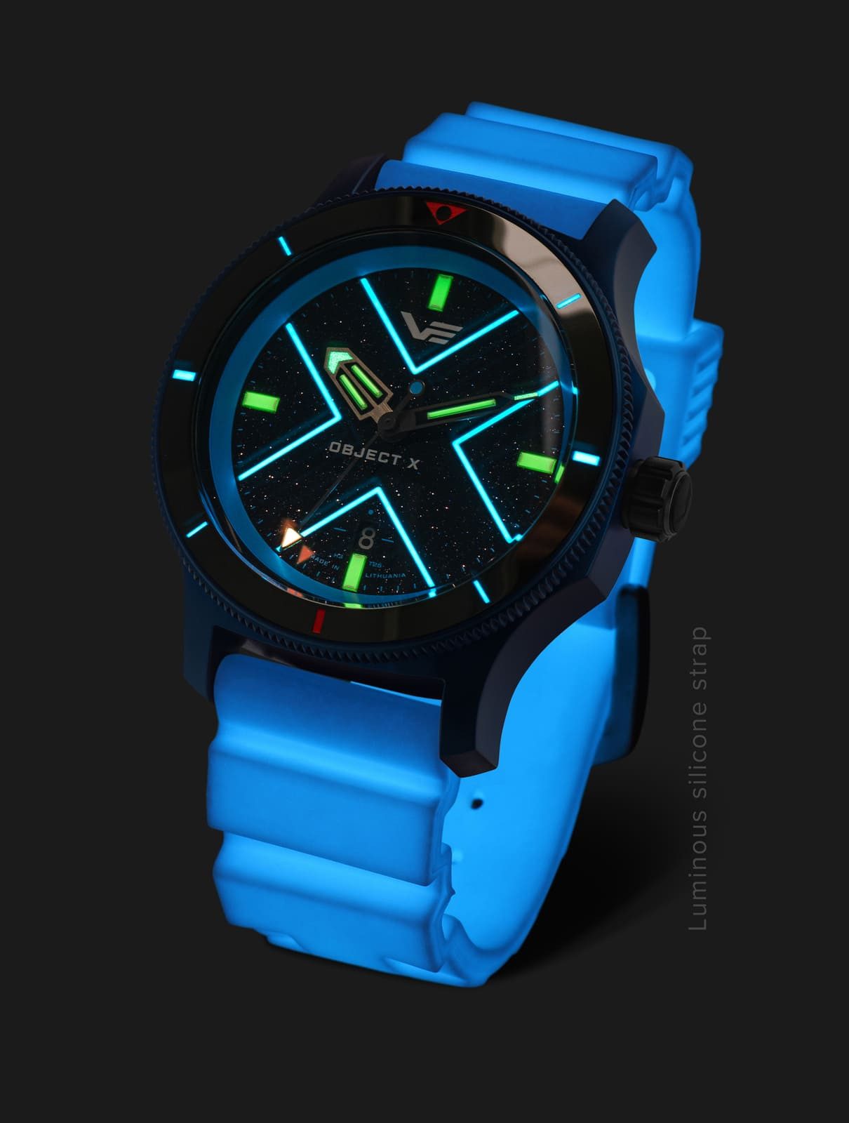 Vostok Europe Automatikuhr Object X Limited Edition 599E776-S Aventurin Blau 48 mm 20 ATM
